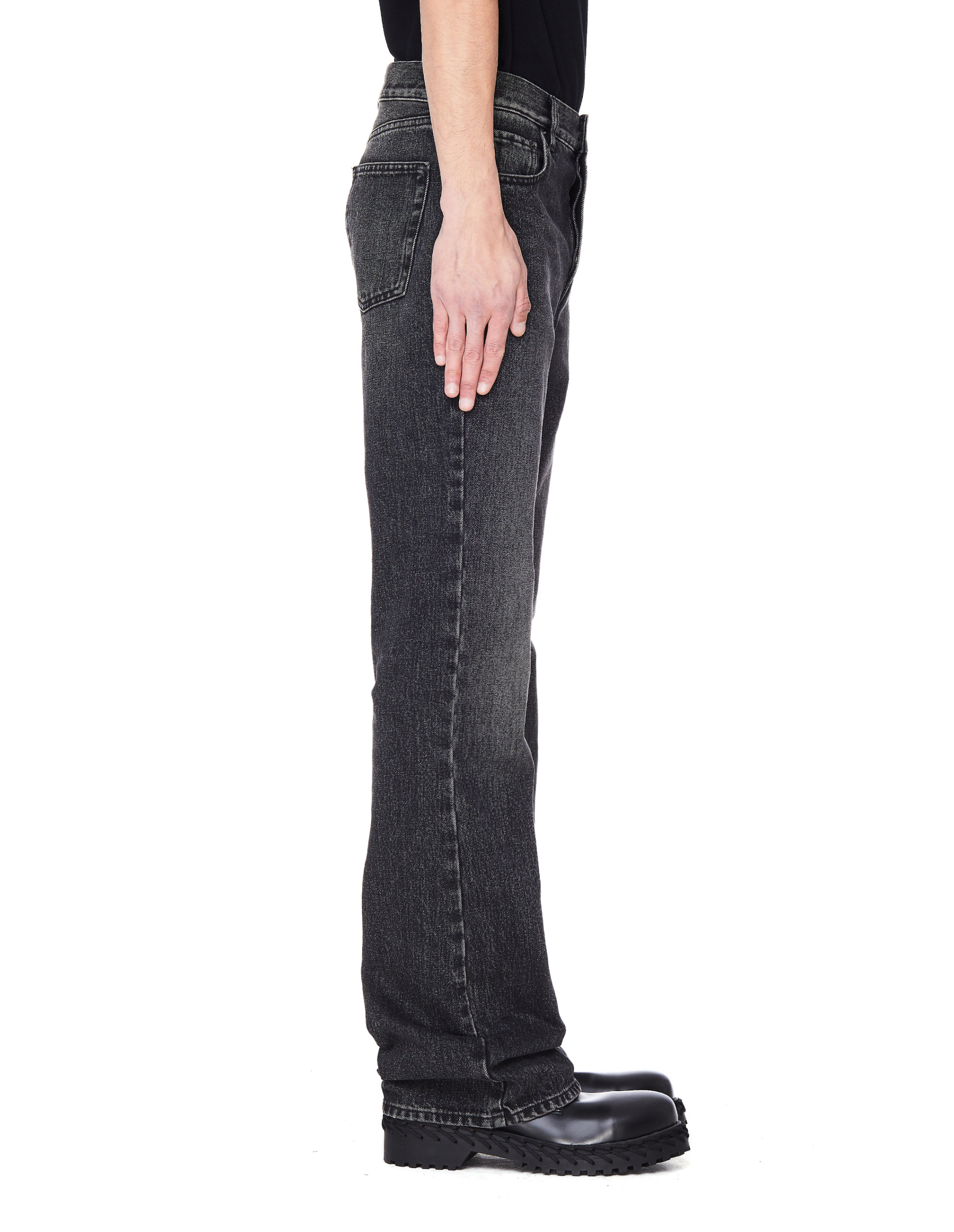 Balenciaga Vintage Black Cotton Bootcut Jeans