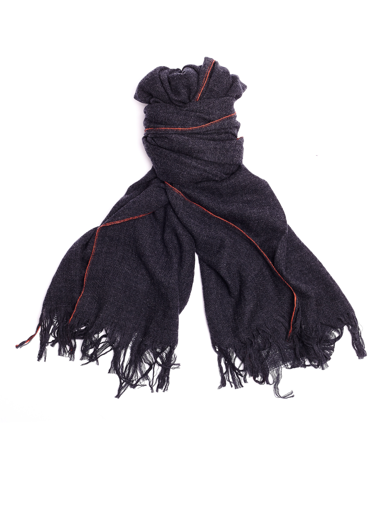 Yohji Yamamoto Серый шерстяной шарф