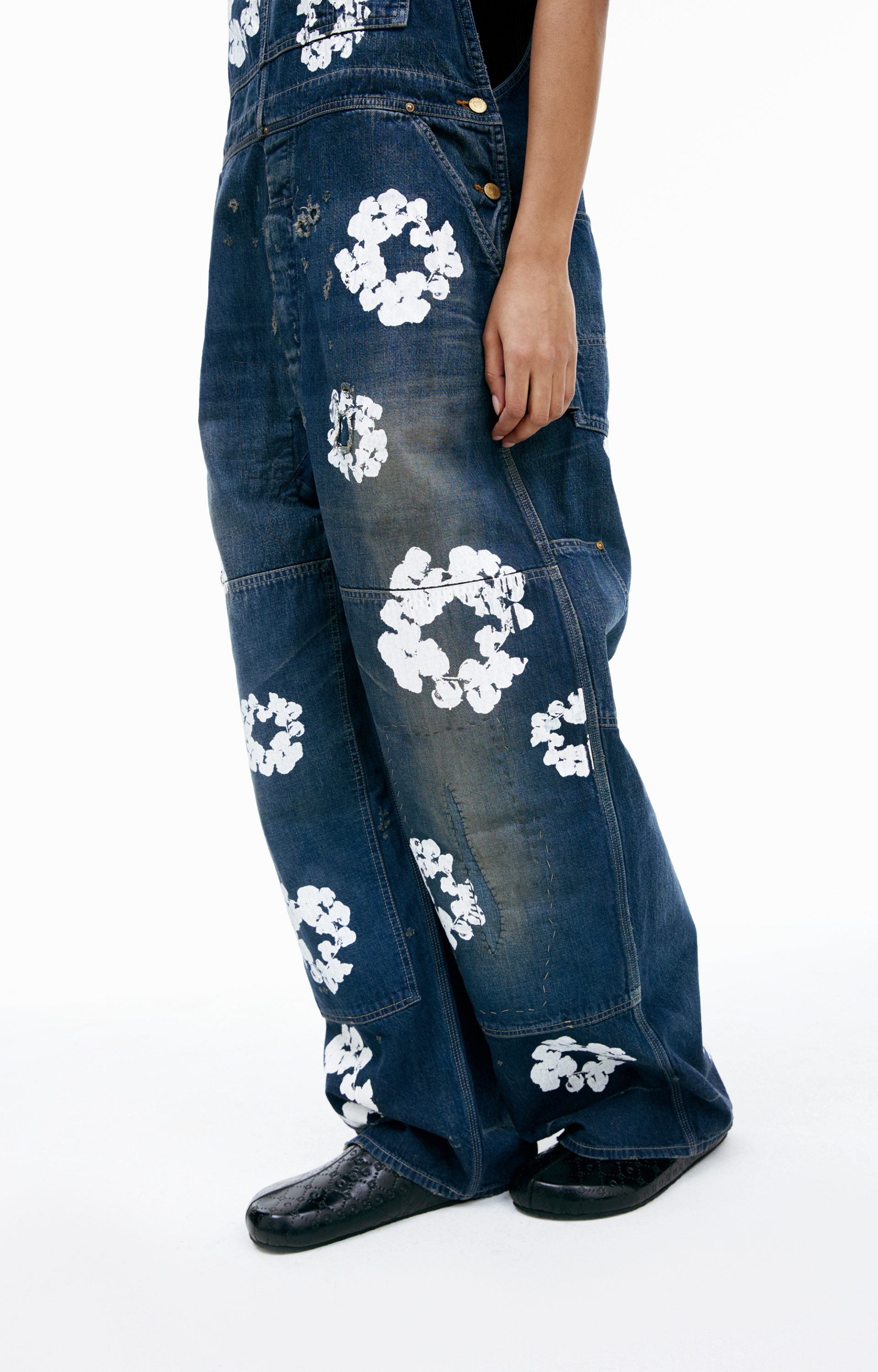 Saint Mxxxxxx Denim jumpsuit with flowers