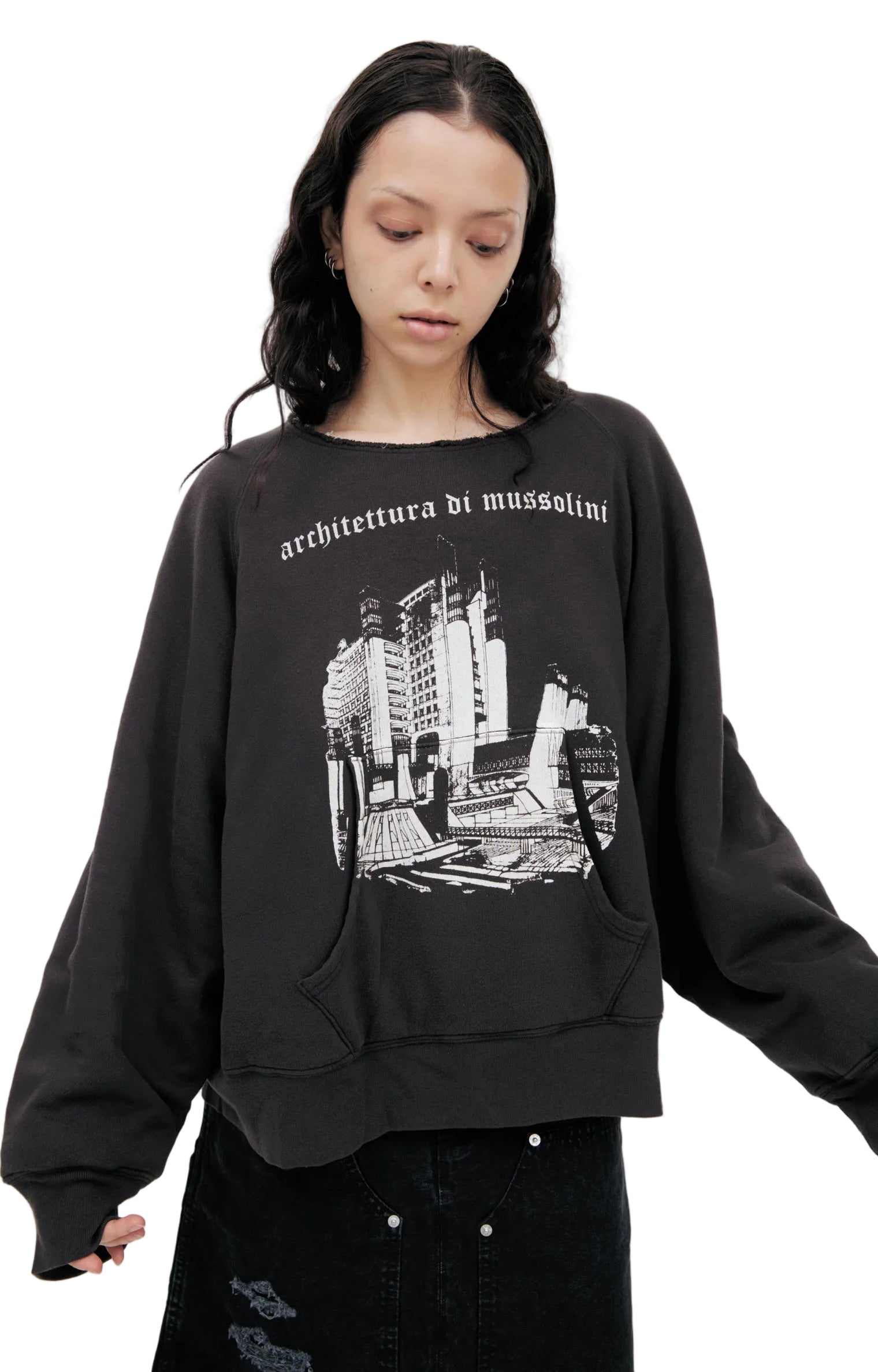 Enfants Riches Déprimés Architettura Di Mussolini Lined Raglan Sweatshirt
