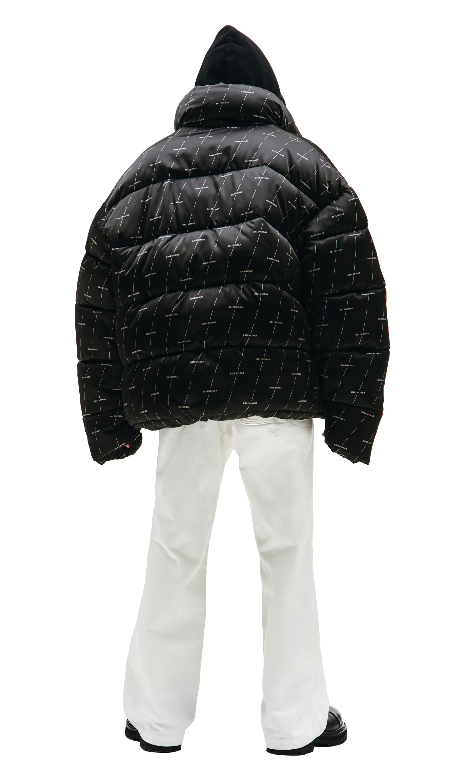Balenciaga All Over Logo Down Jacket
