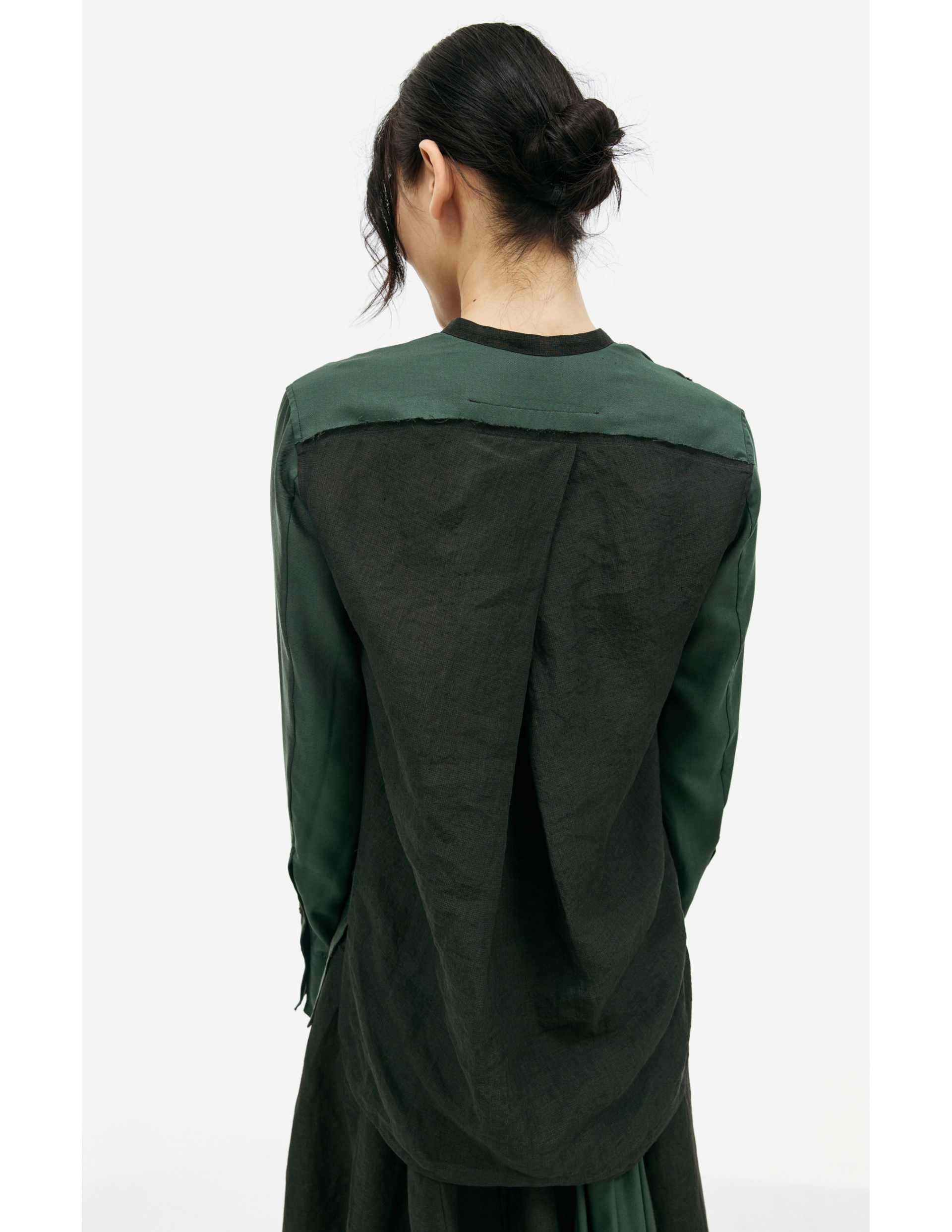 Ziggy Chen Green linen shirt