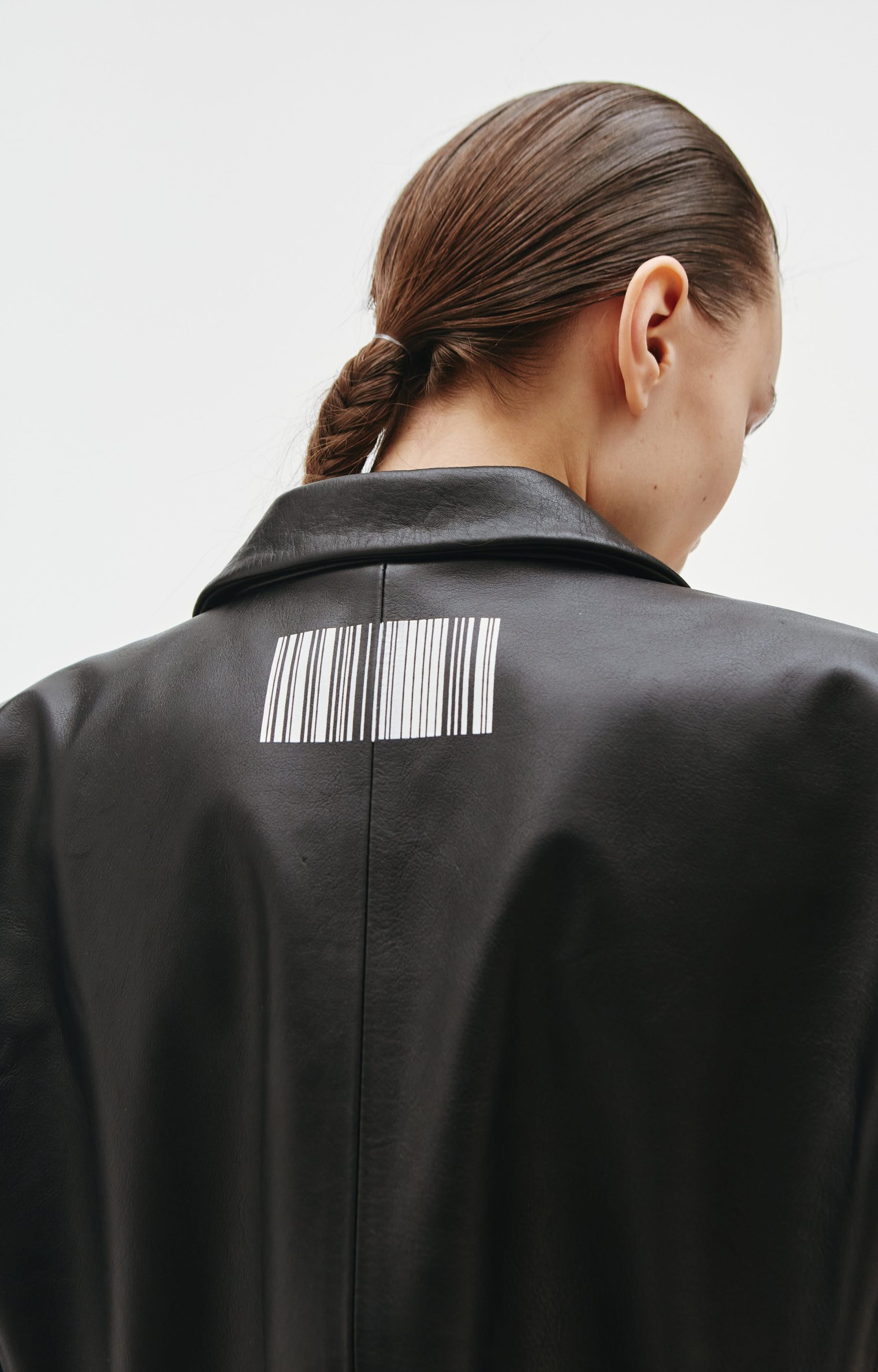 VTMNTS Barcode Leather blazer