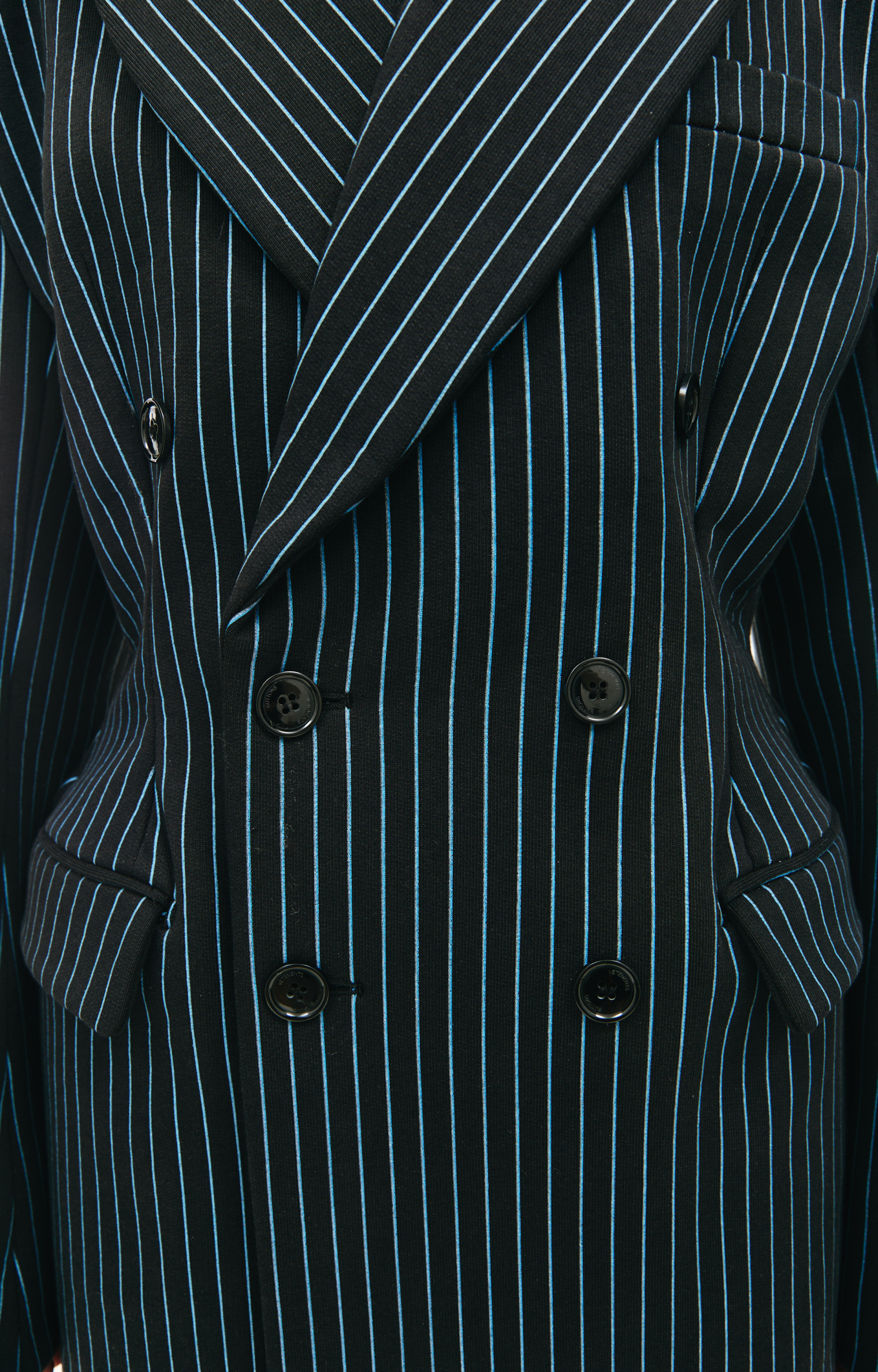 VETEMENTS Striped double-breasted blazer