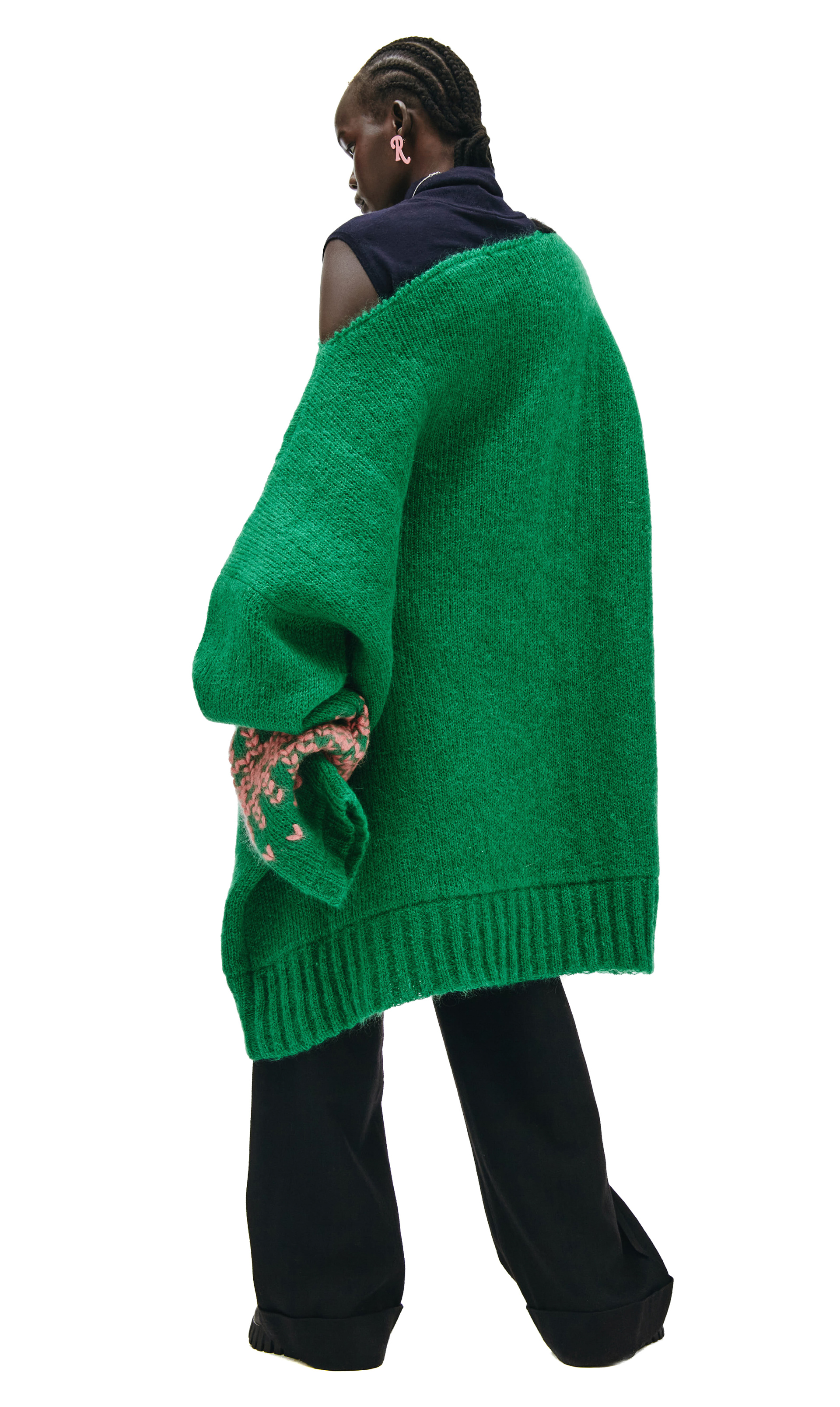 Raf Simons Oversize sweater contrasted embroiderie