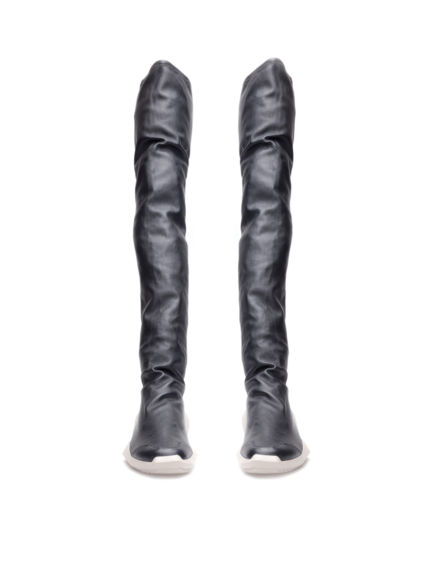 Rick Owens Кожаные ботфорты Rick Owens x Adidas