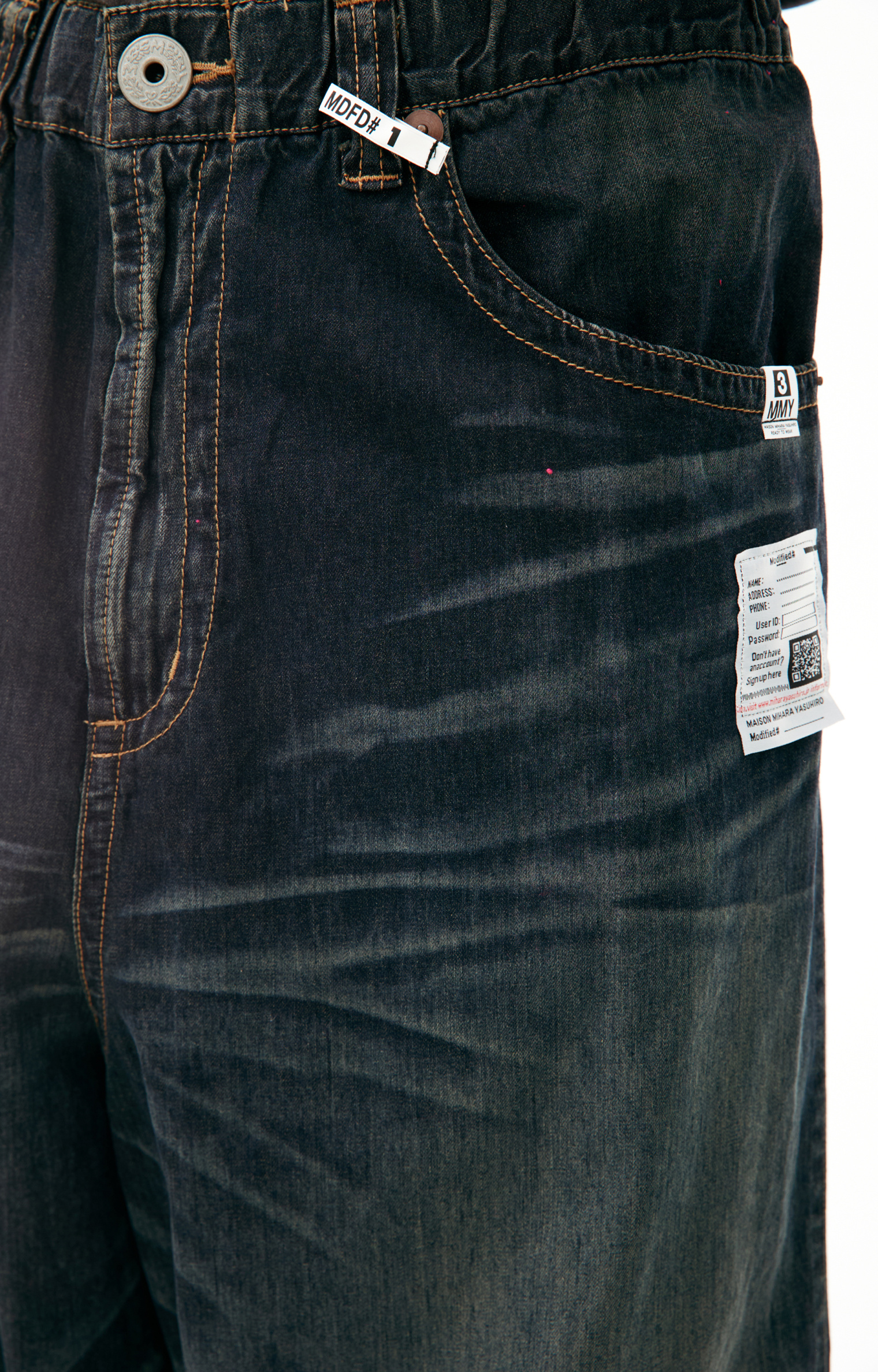 Maison Mihara Yasuhiro Logo Straight Jeans