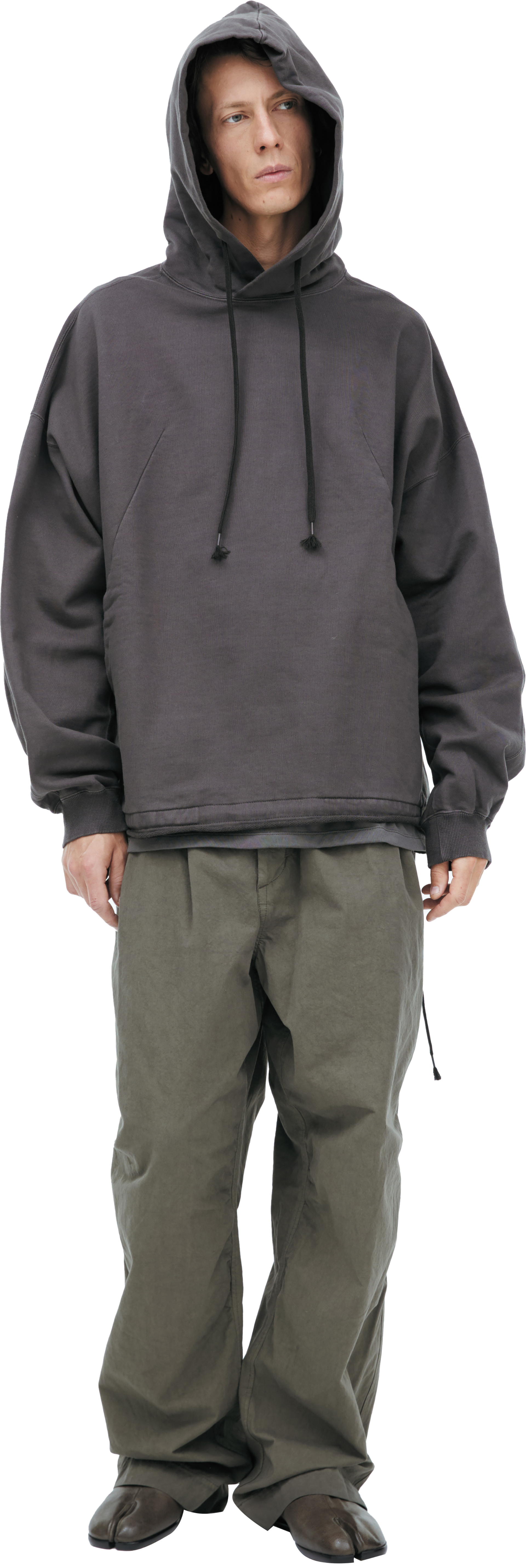 The Viridi-Anne Cotton hoodie with a drawstring
