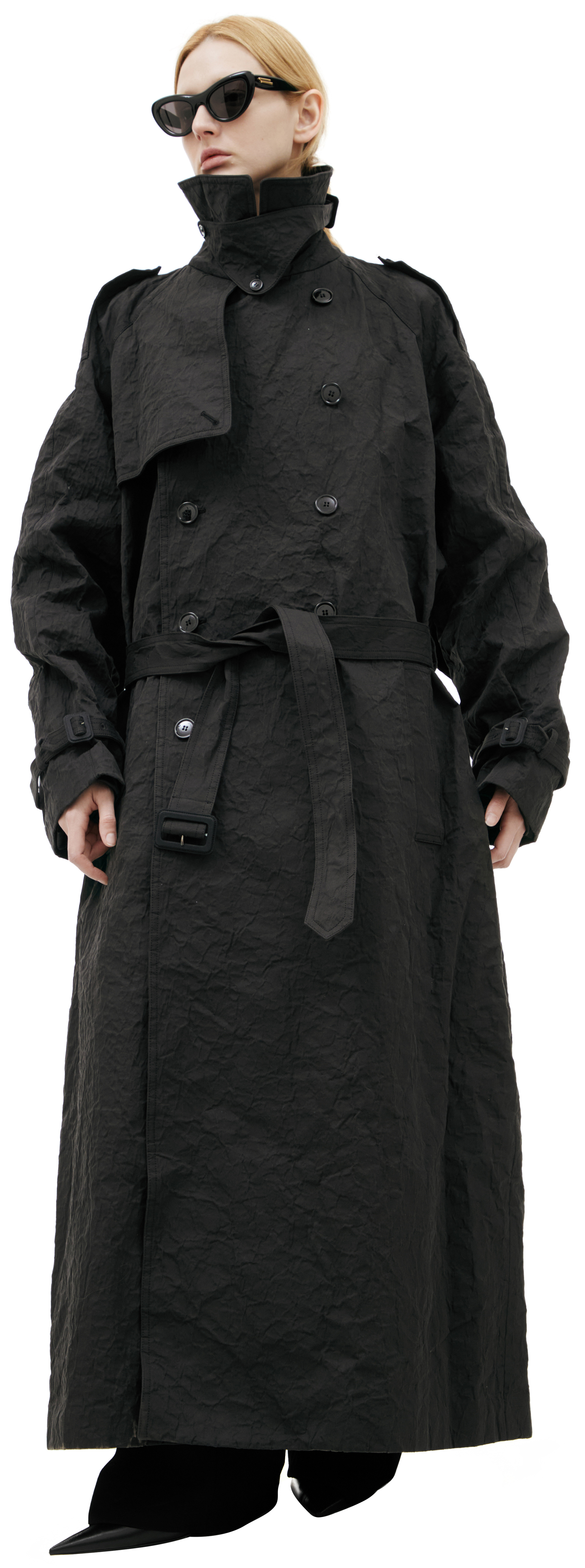 VETEMENTS Double-breasted trench coat with belt