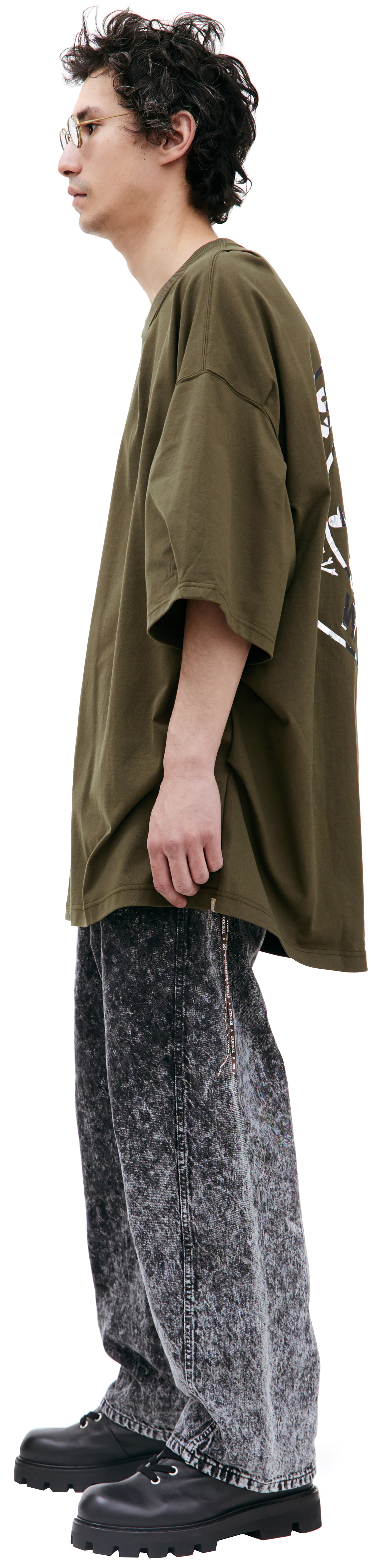 Mastermind WORLD Khaki logo printed t-shirt