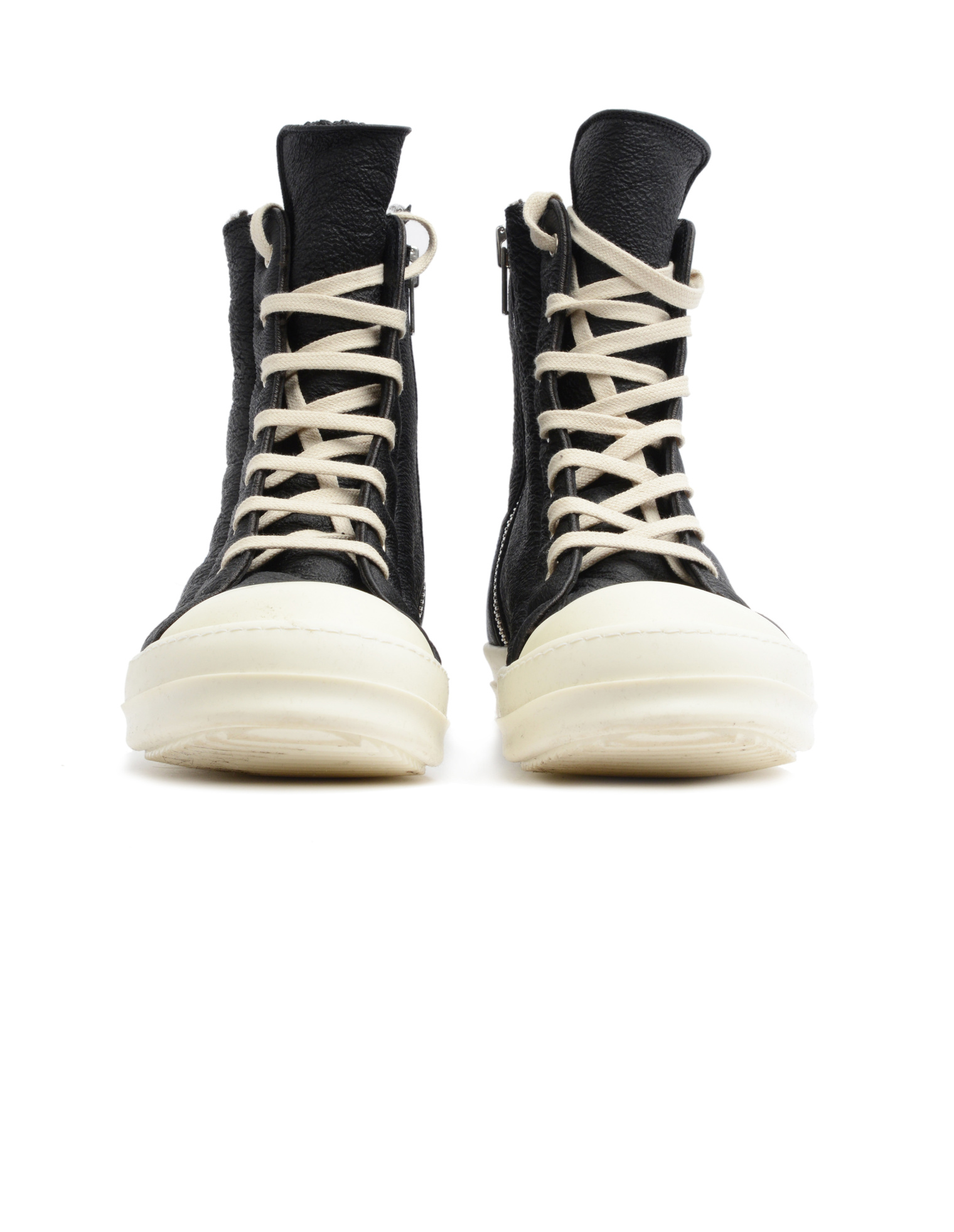 Rick Owens Fur lined leather sneakers