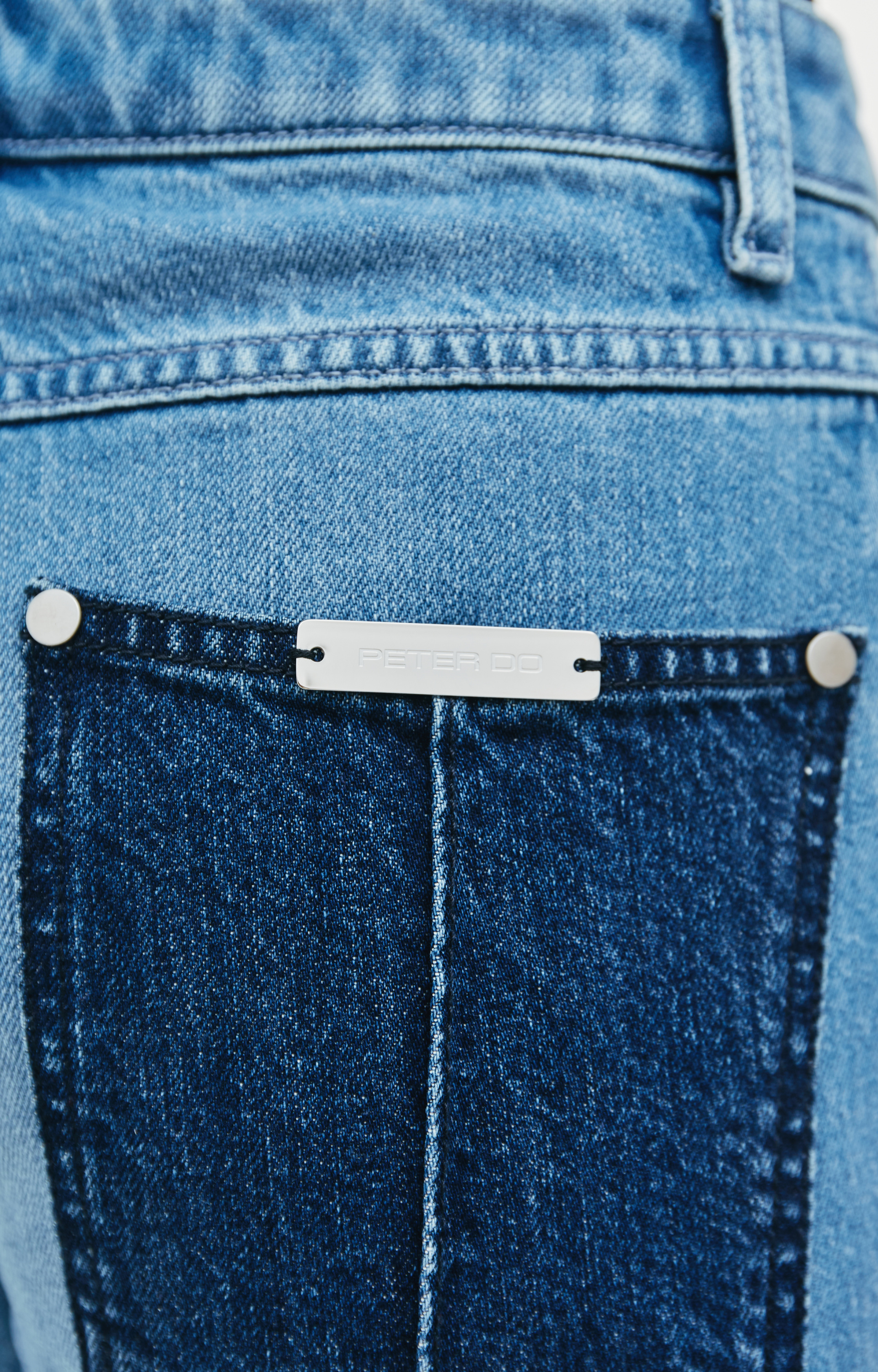 PETER DO Blue paneled jeans