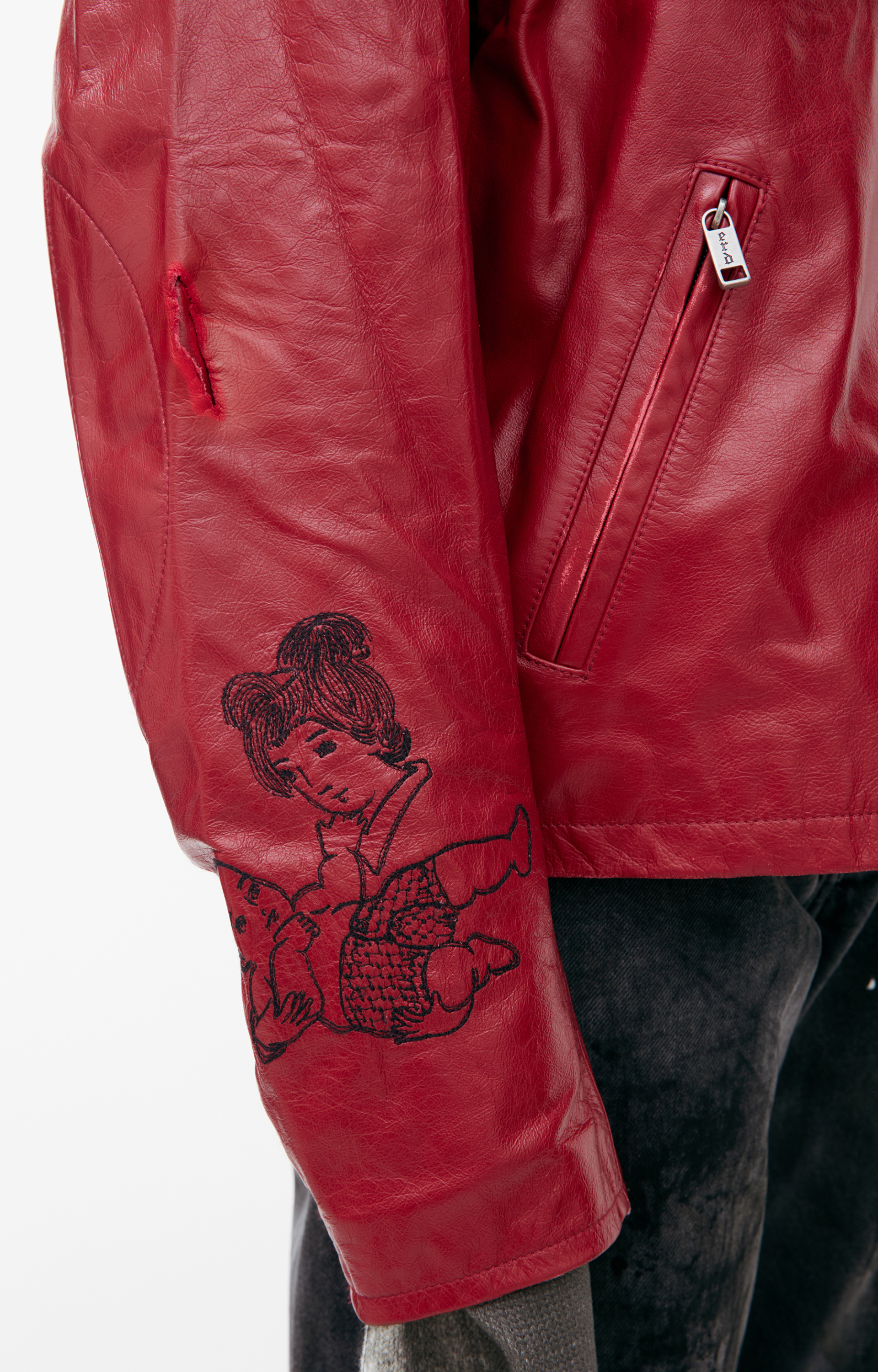 Enfants Riches Déprimés Red leather jacket