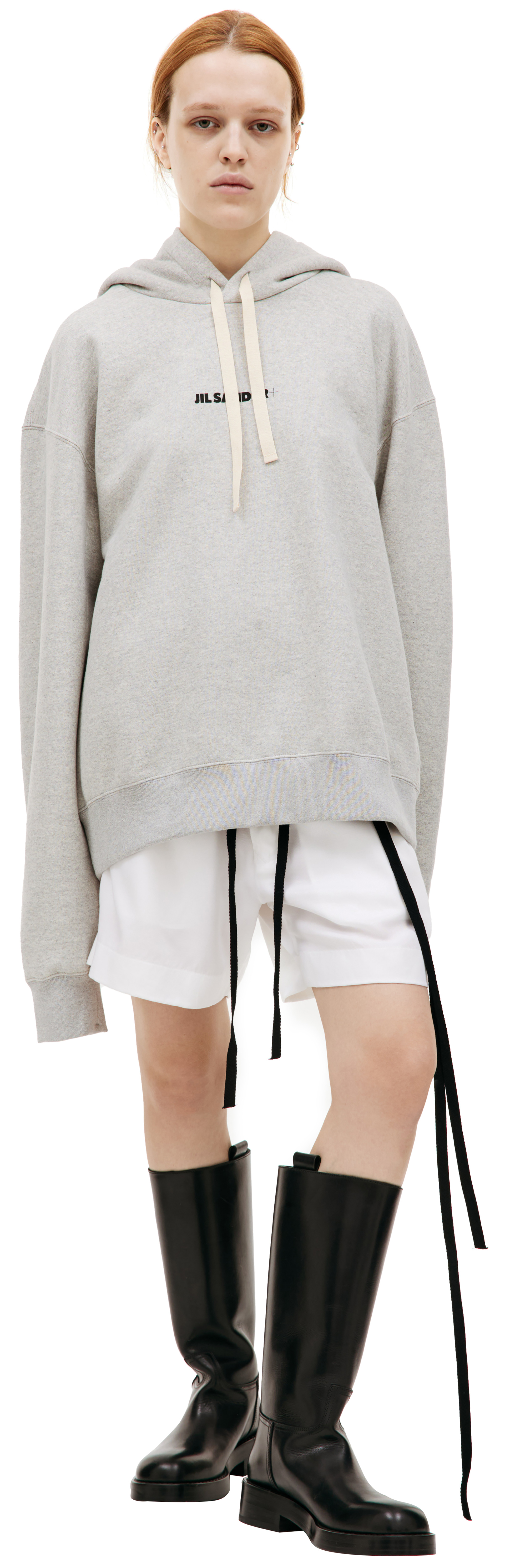 Jil Sander Logo printed hoodie
