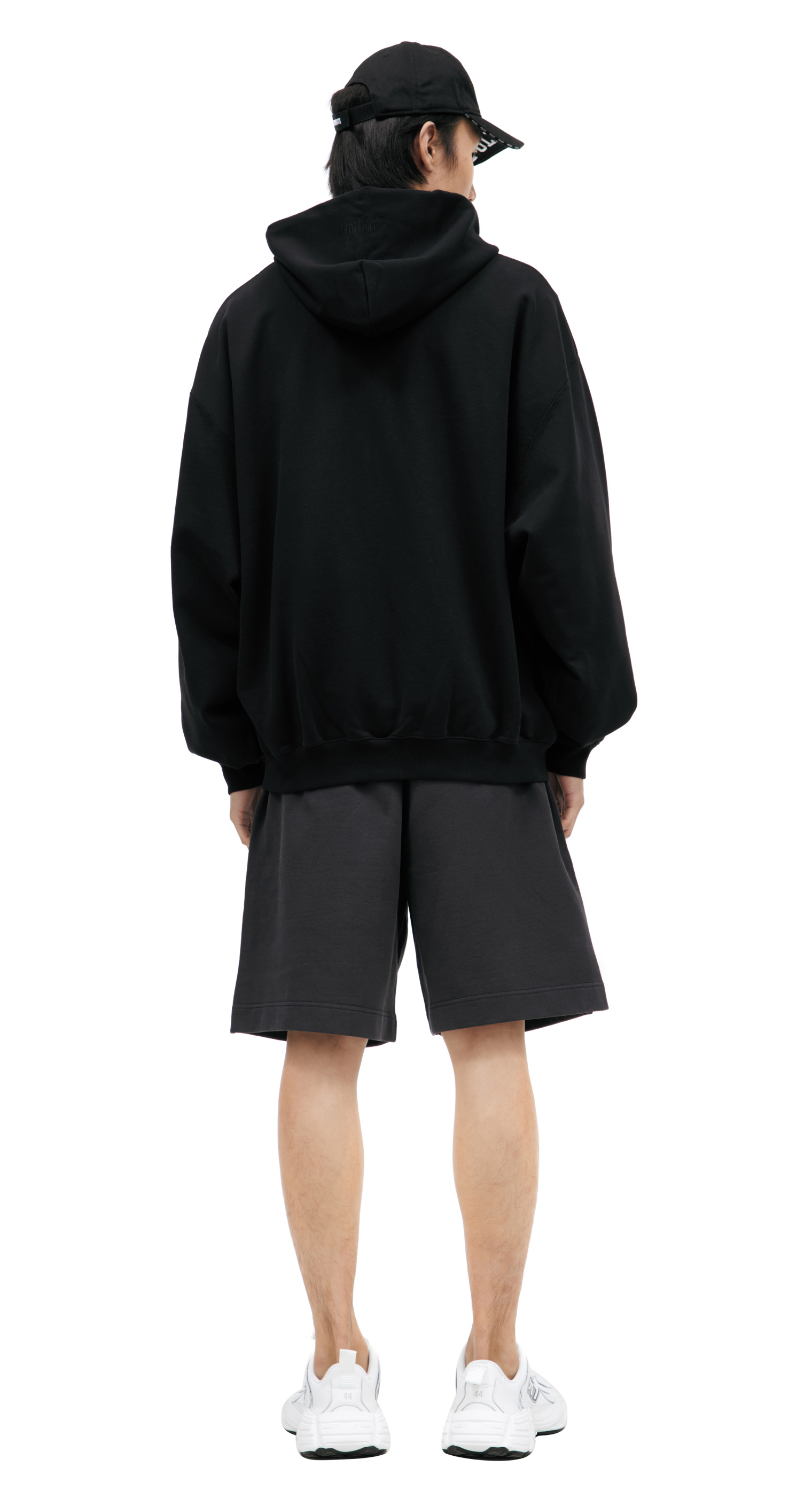 VETEMENTS Худи-UH76ZU100B на молнии, вышивка лого, оверсайз, черн