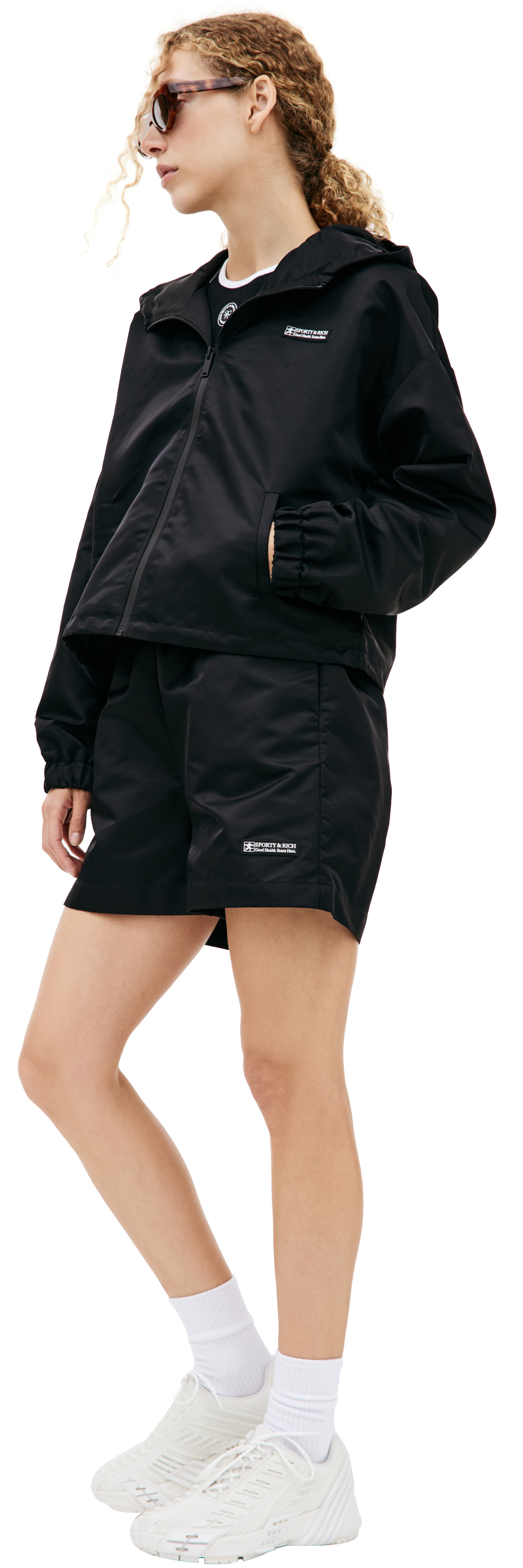 SPORTY & RICH Black nylon jacket