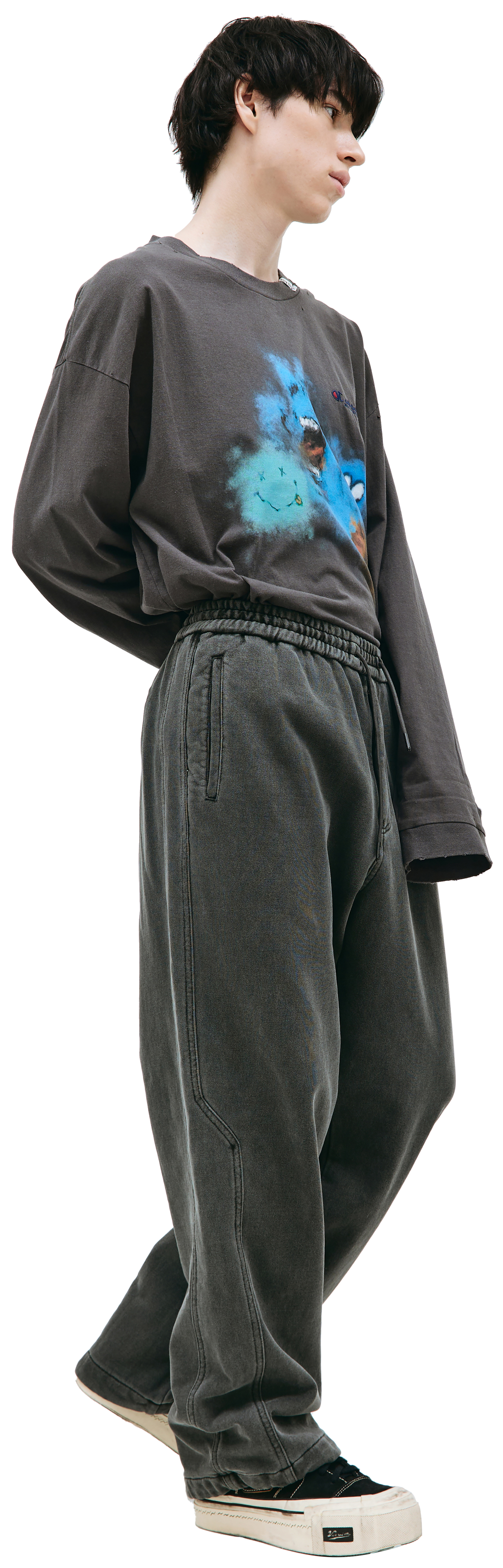 Juun.J Drawstring wide-leg sweatpants