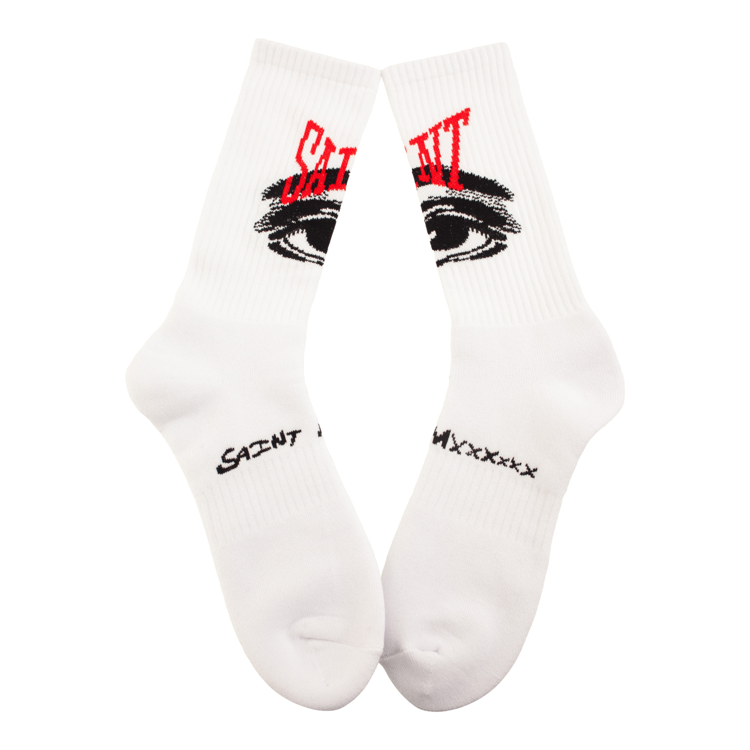 Saint Mxxxxxx White print socks