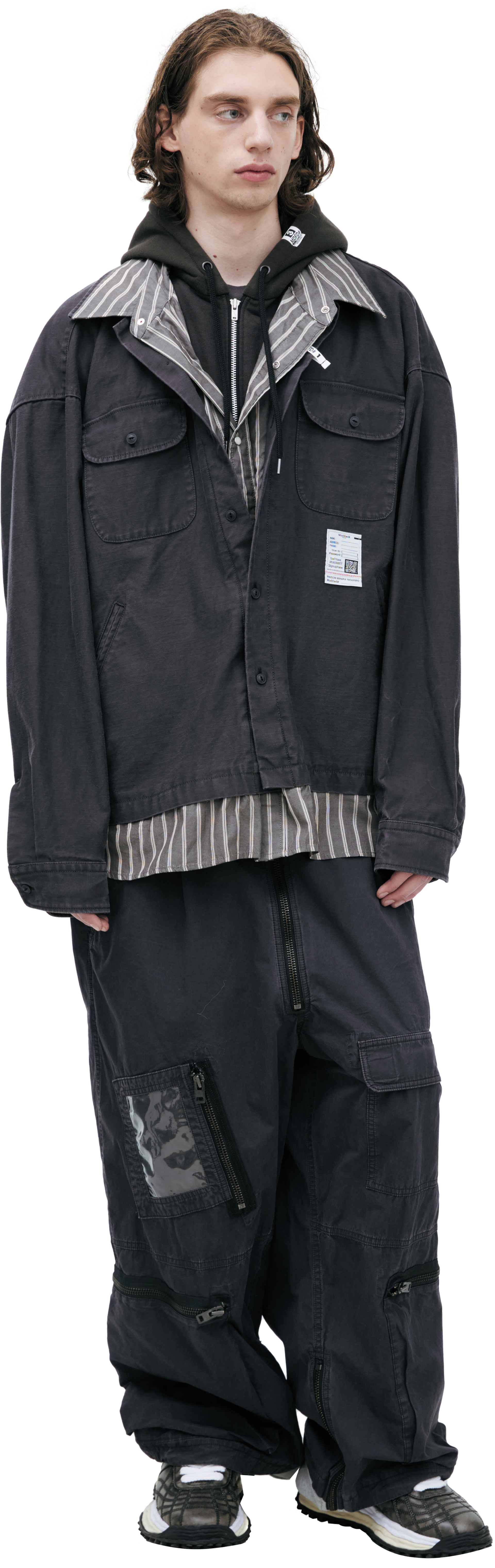 Maison Mihara Yasuhiro Shirt with a sewn-in hood