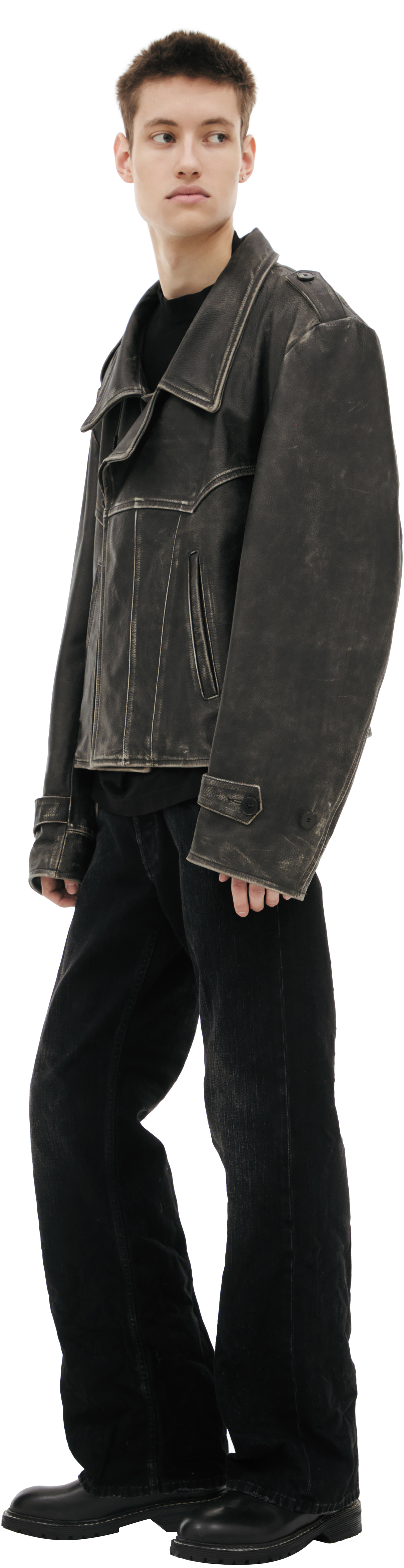 Enfants Riches Déprimés Leather print jacket