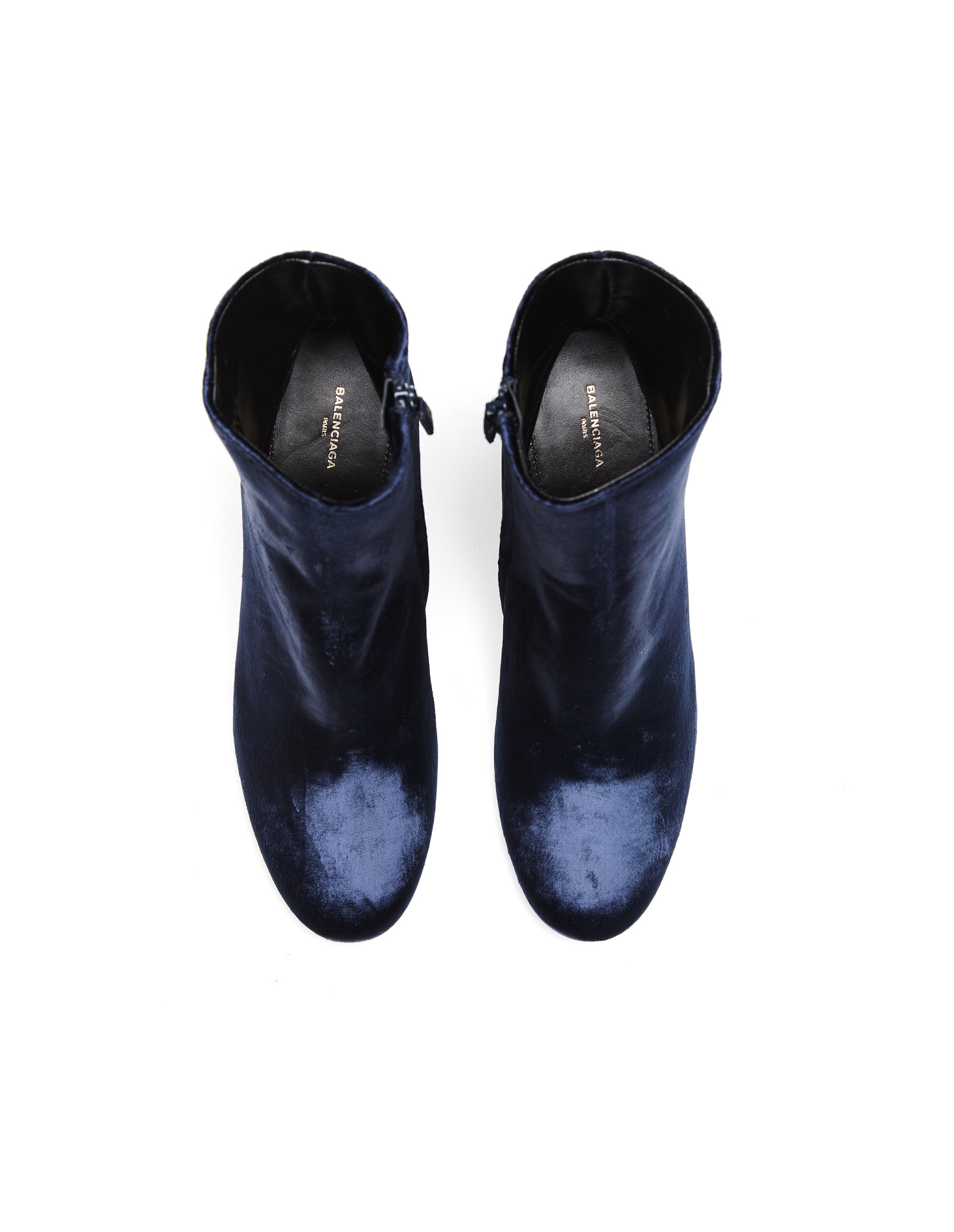 Balenciaga Ville Velvet Ankle Boots