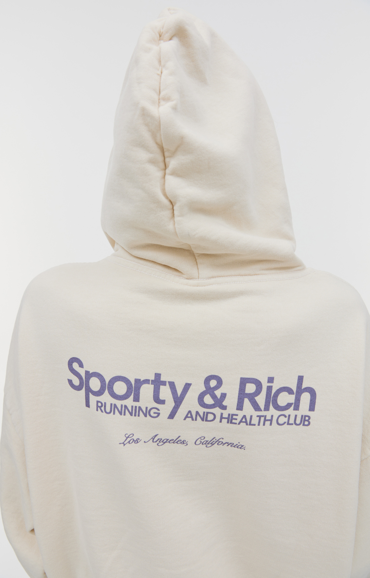 SPORTY & RICH Beige \'Running Club\' hoodie