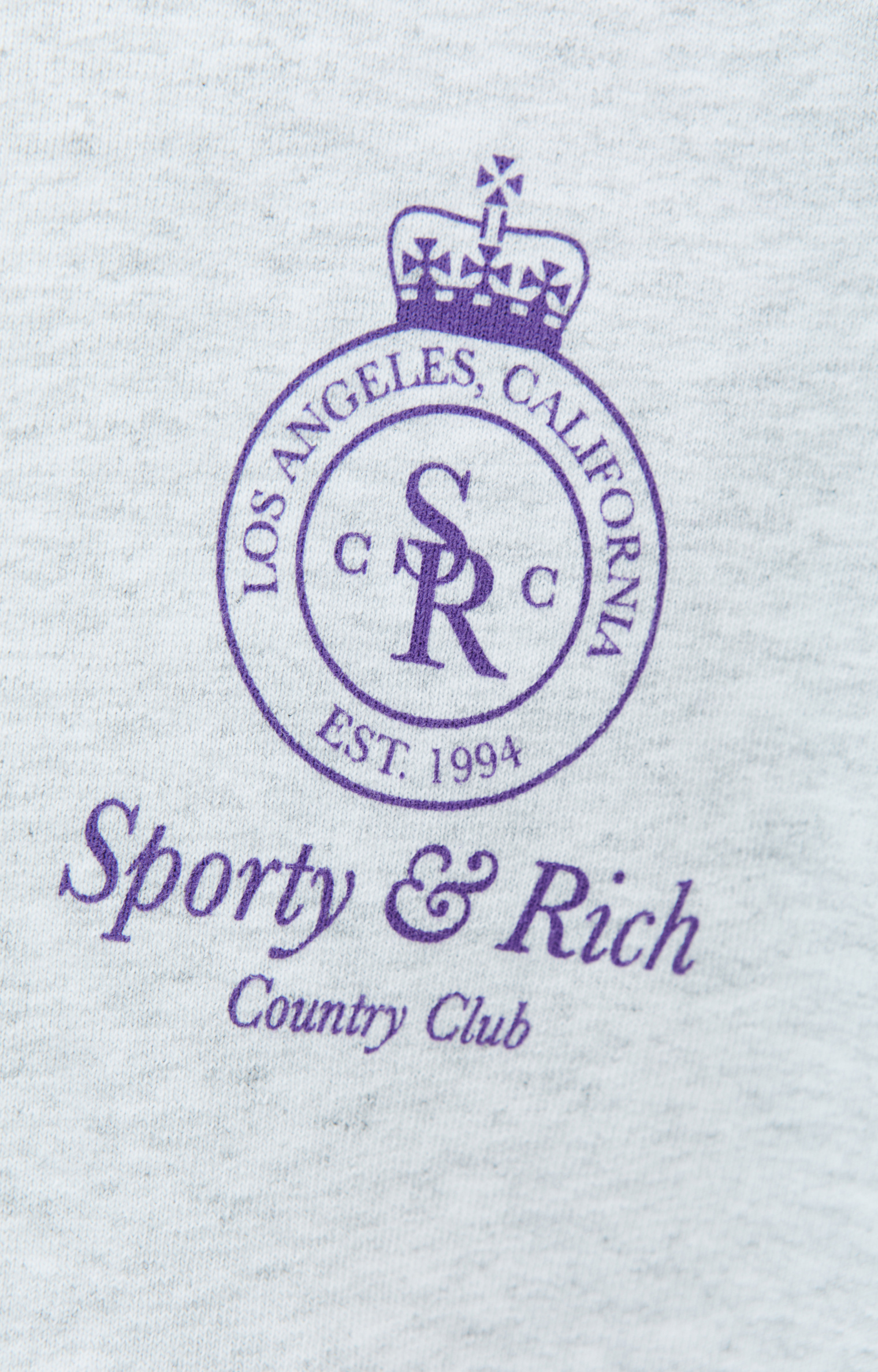 SPORTY & RICH Серый свитшот Country Club