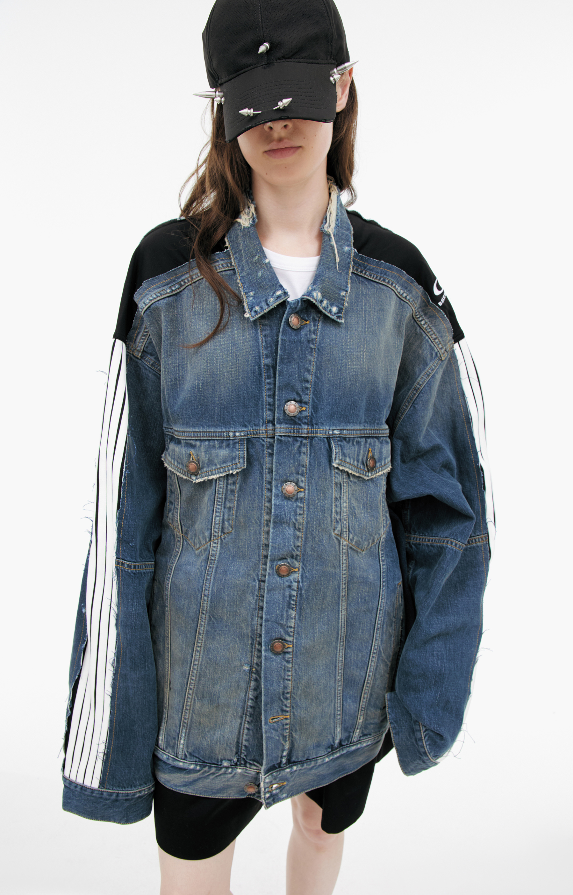 Balenciaga Denim jacket with stripes