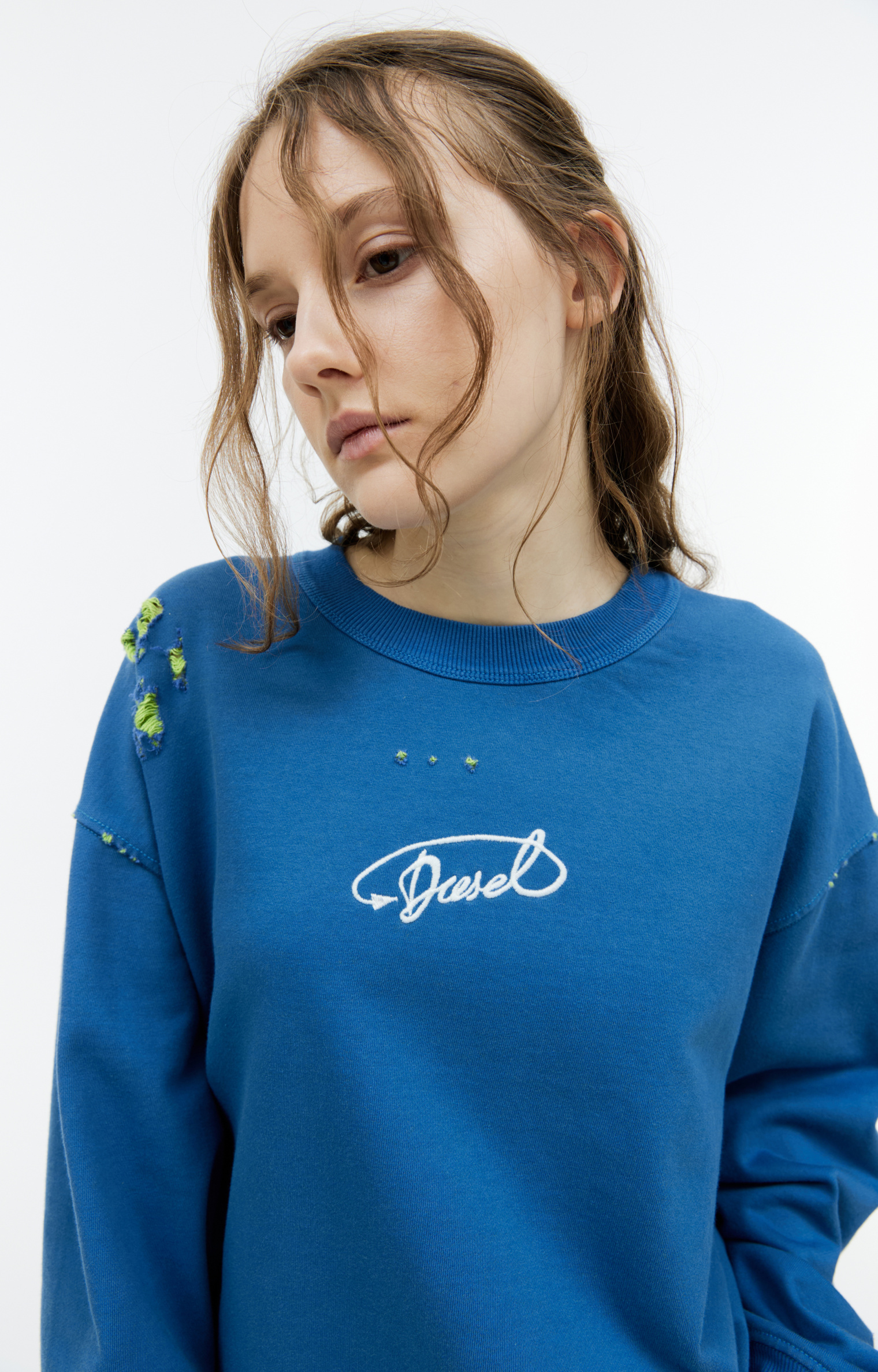 Diesel S-Macs ripped sweatshirt