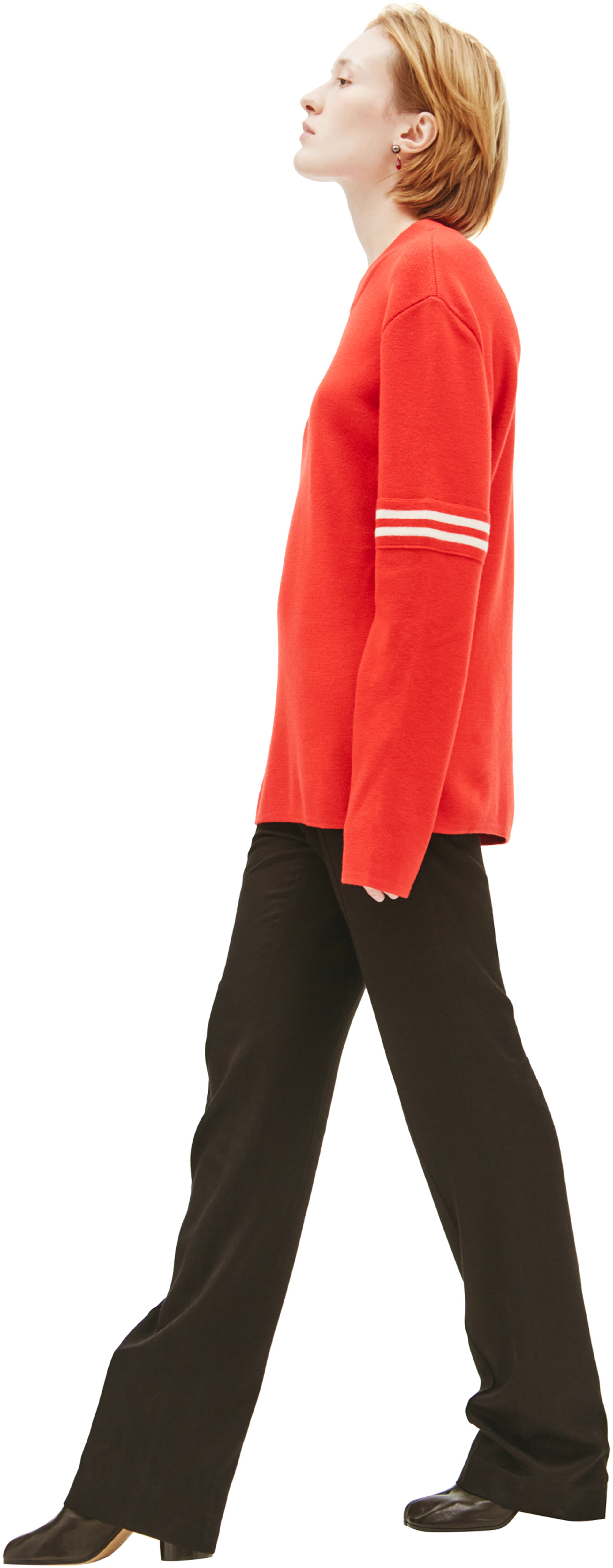 Maison Margiela Red wool striped sweater