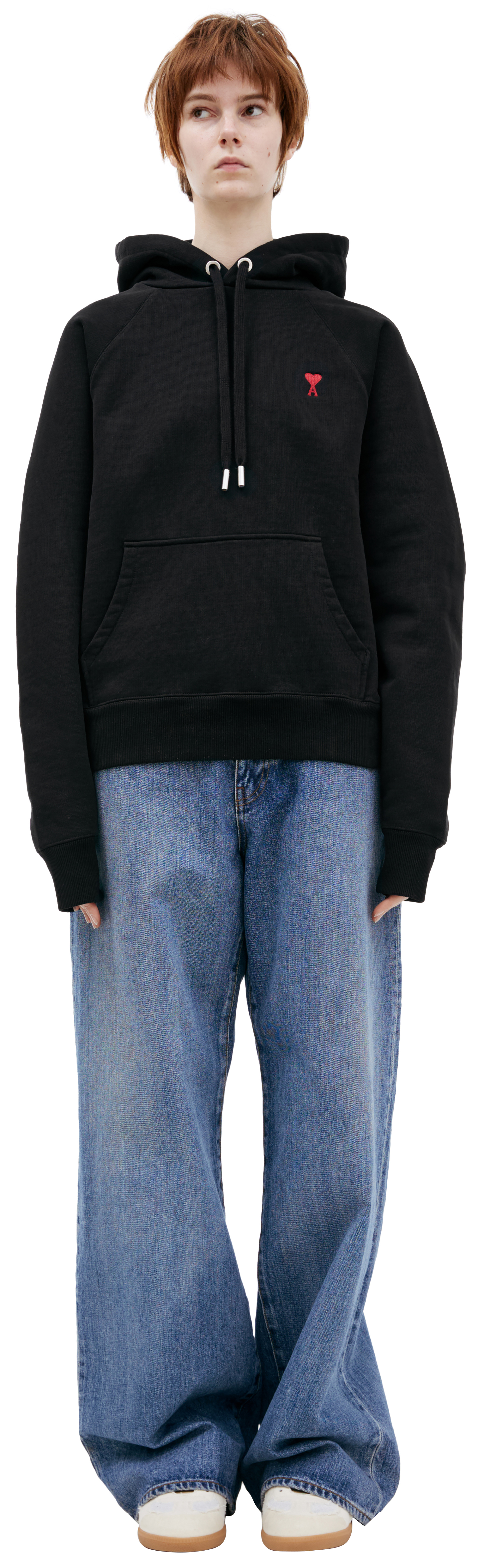 AMI PARIS Embroidered logo hoodie