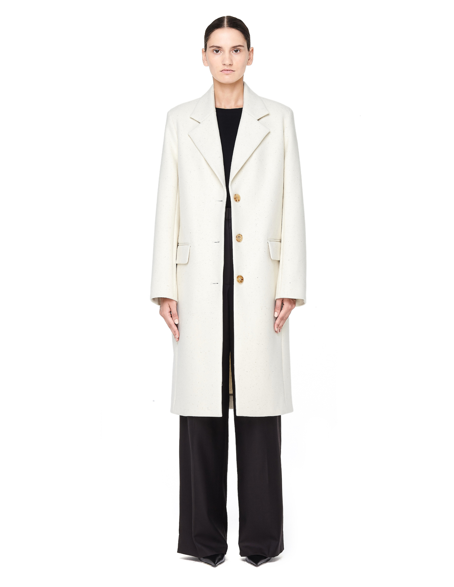 The Row Teymon Wool-blend Ivory Coat