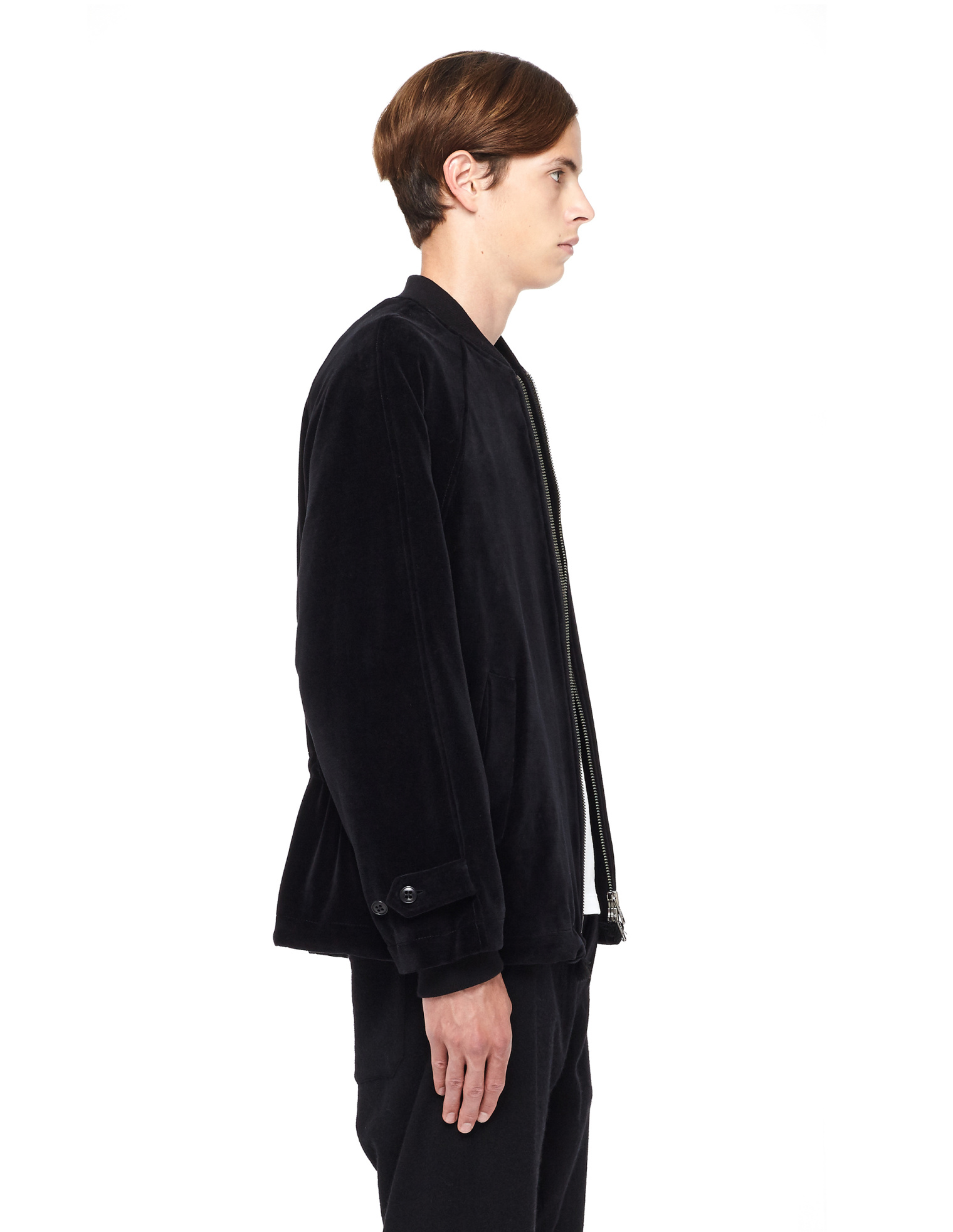 Ann Demeulemeester Velvet Bomber Jacket
