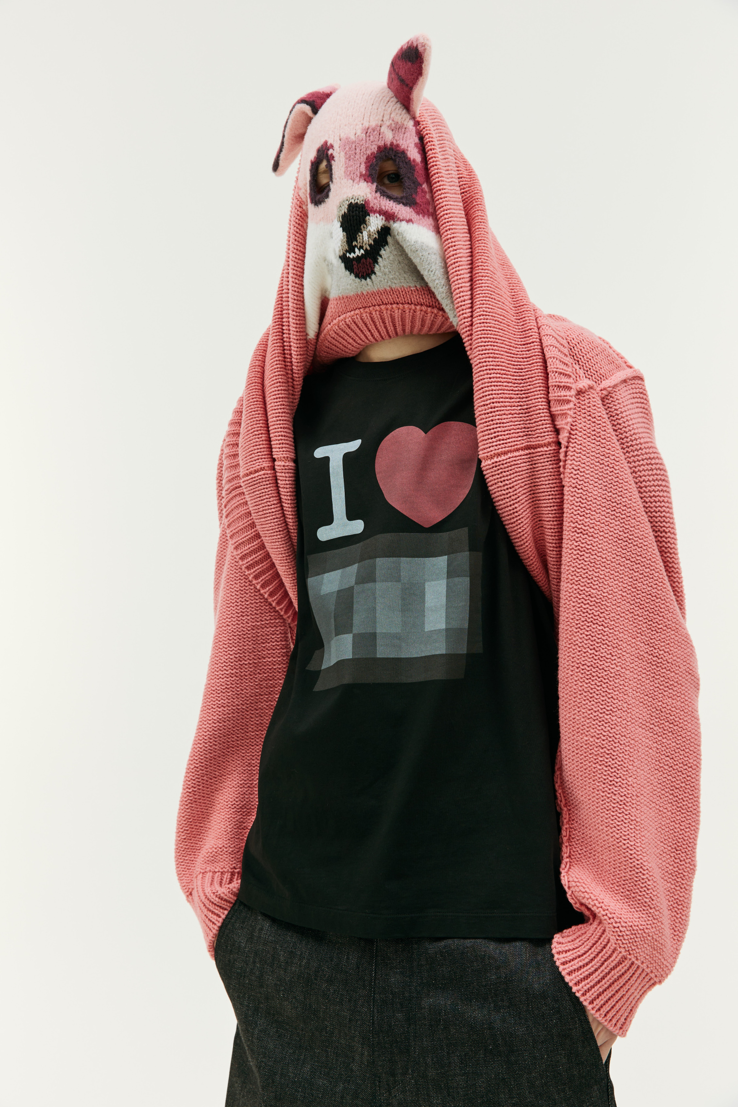 Doublet Pink intarsia sweater