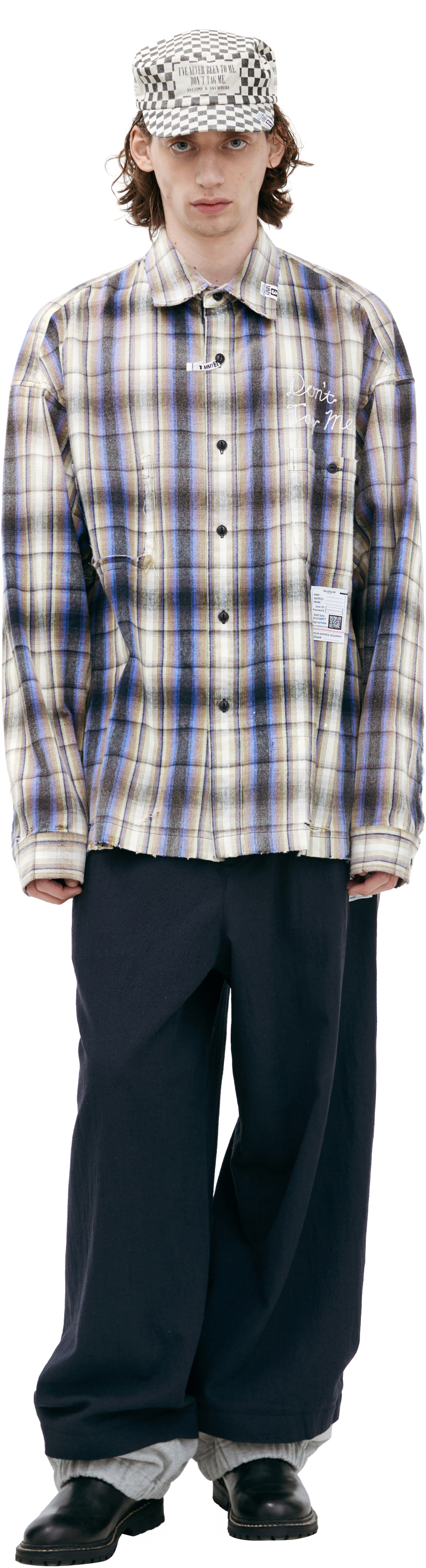 Maison Mihara Yasuhiro Cotton plaid shirt