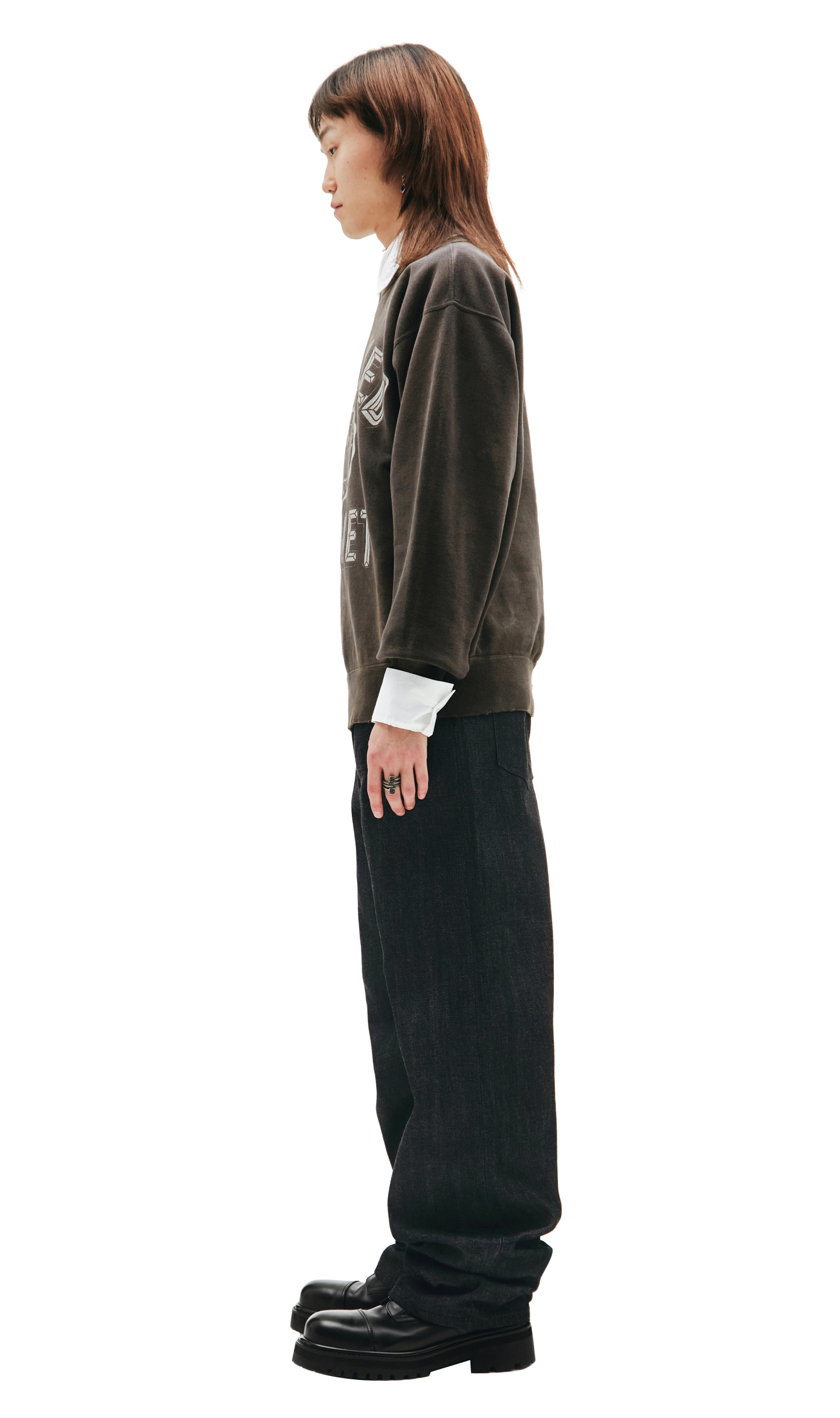 Saint Michael Cracked Planet Printed Sweatshirt