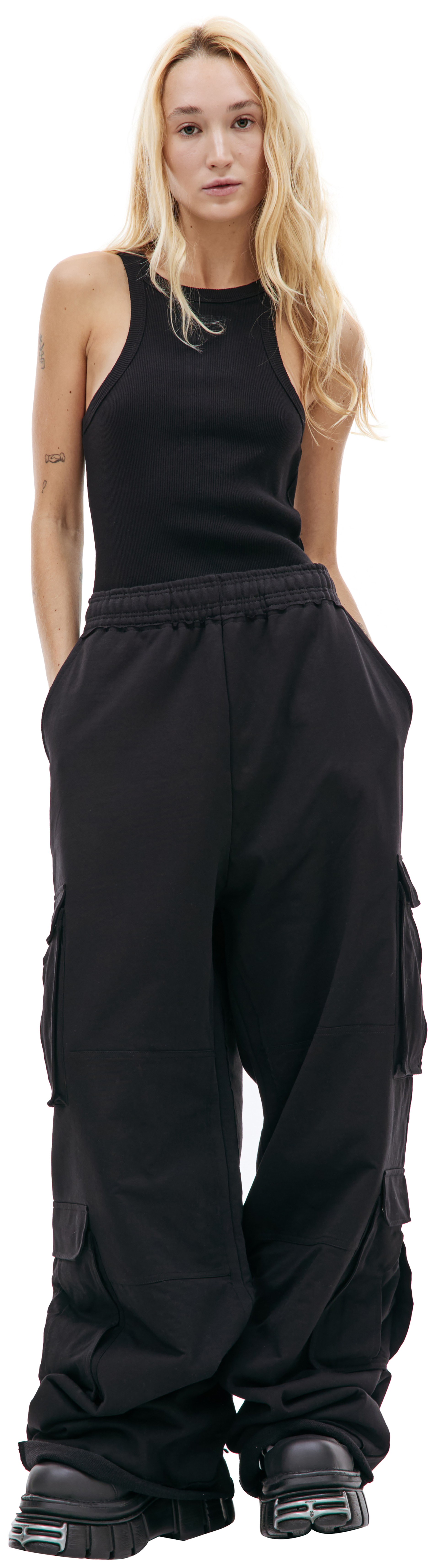 VETEMENTS Logo embroidered tank top