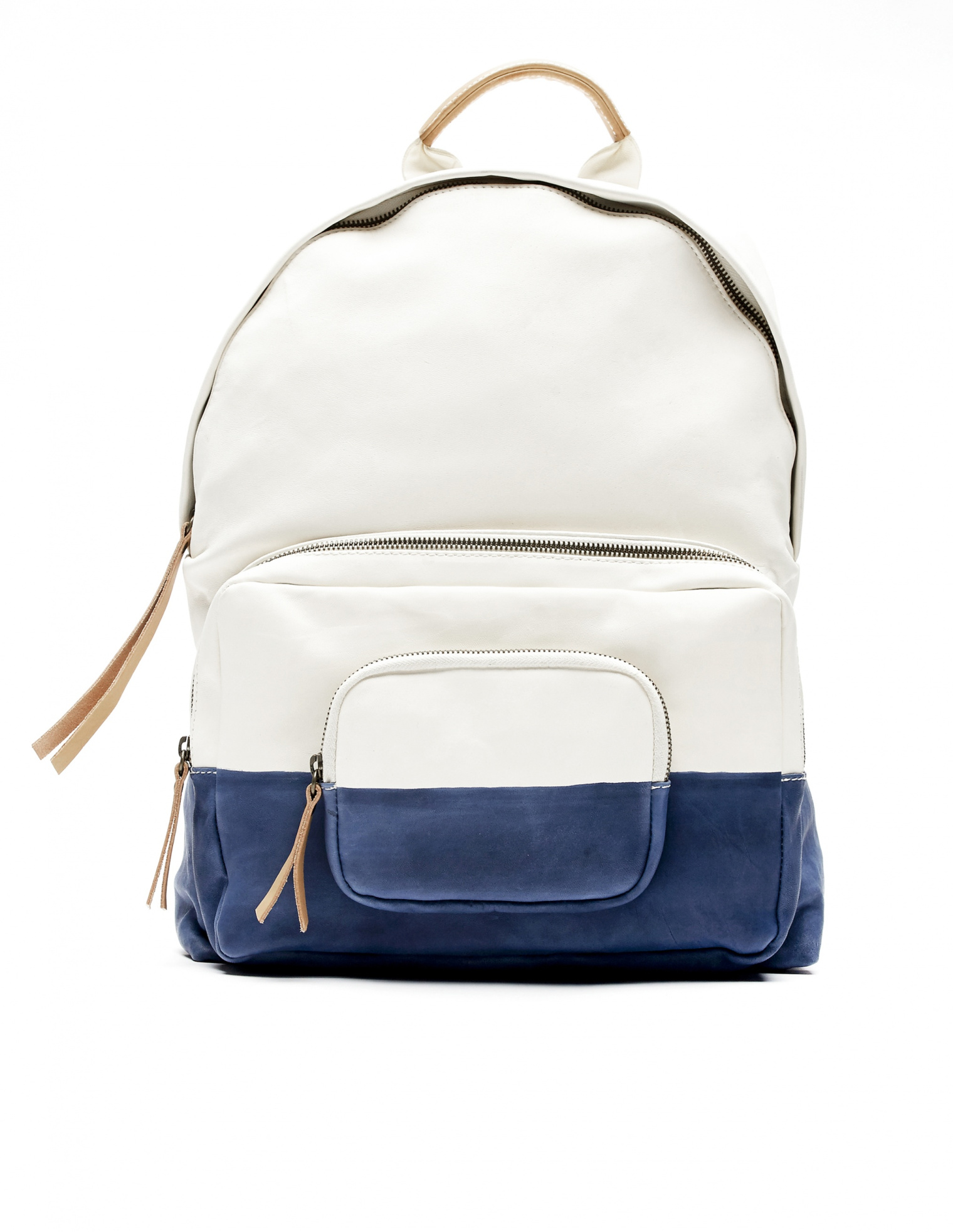 Officine Creative Leather two-tone backpack