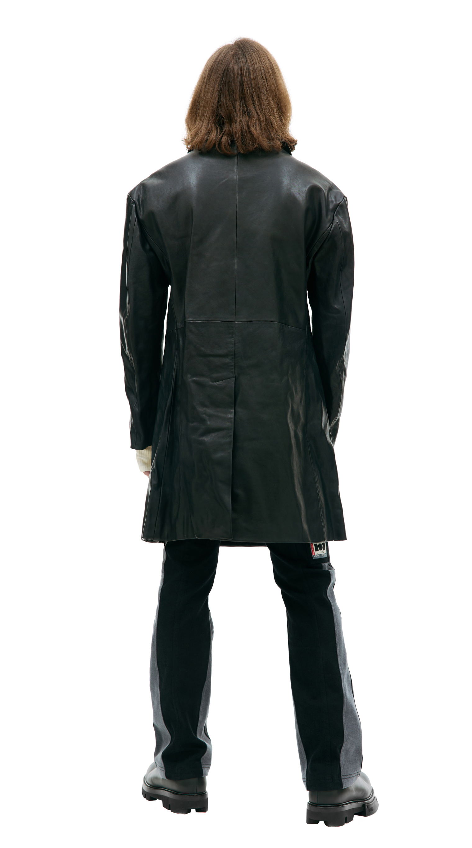 Enfants Riches Deprimes Black leather coat