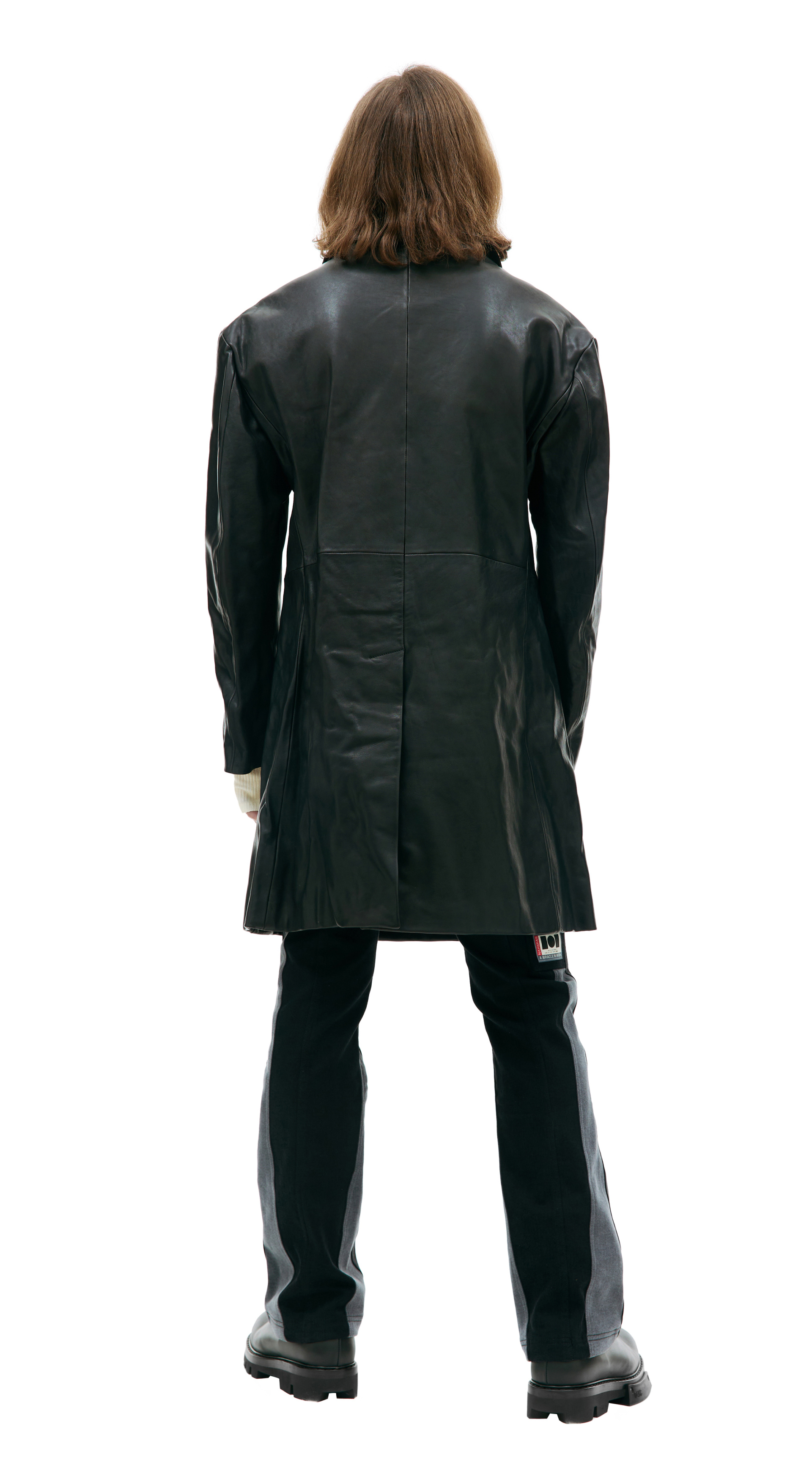 Enfants Riches Déprimés Black leather coat