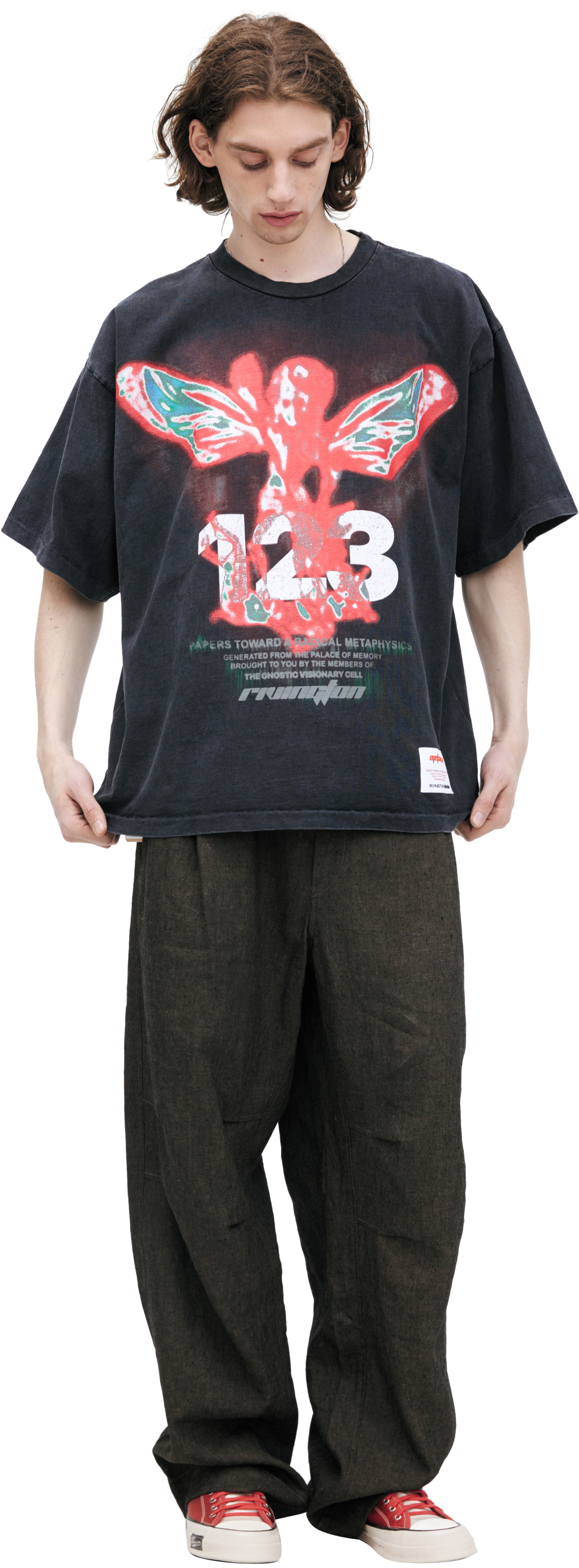 RRR123 Dark Grey print t-shirt