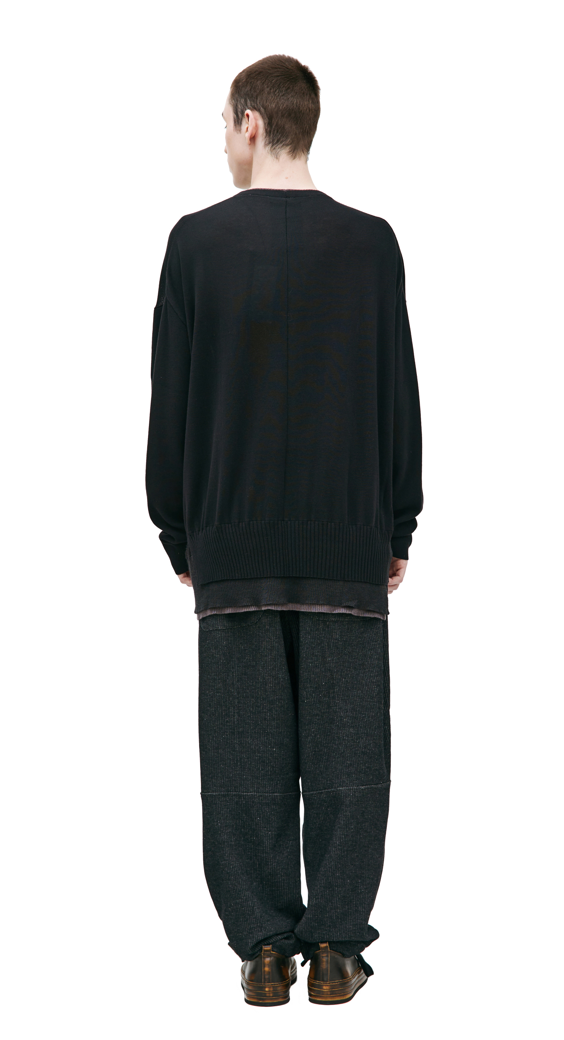 The Viridi-Anne Layered ribbed sweater
