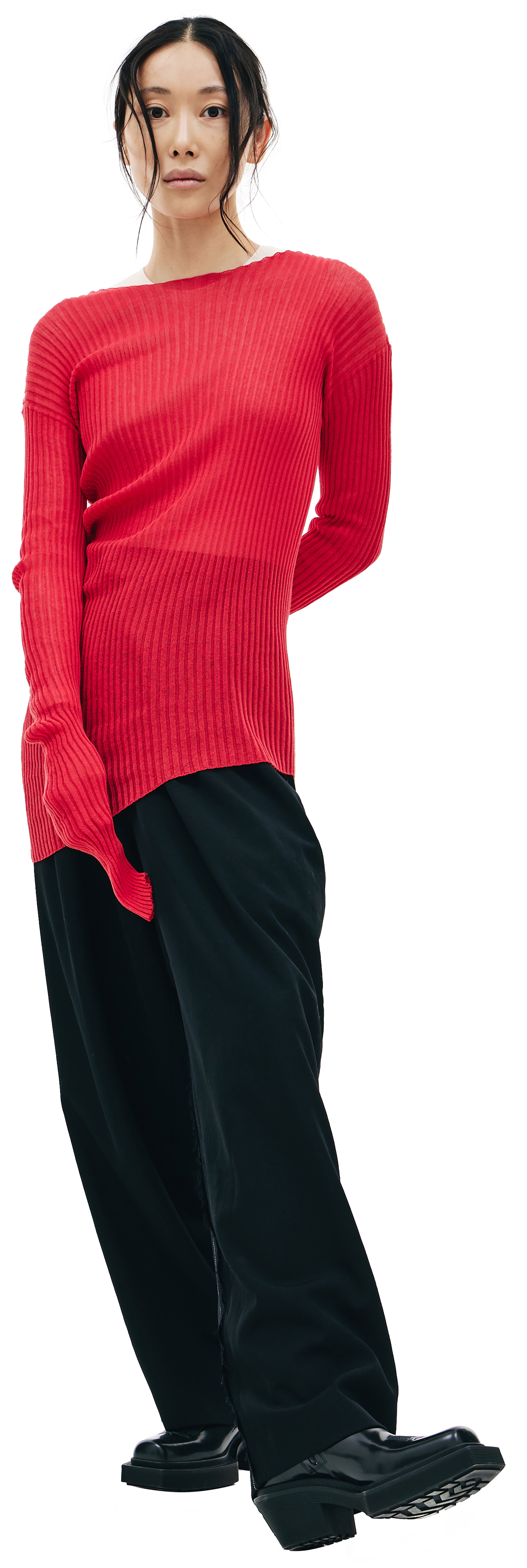 Maison Margiela Red asymmetric top