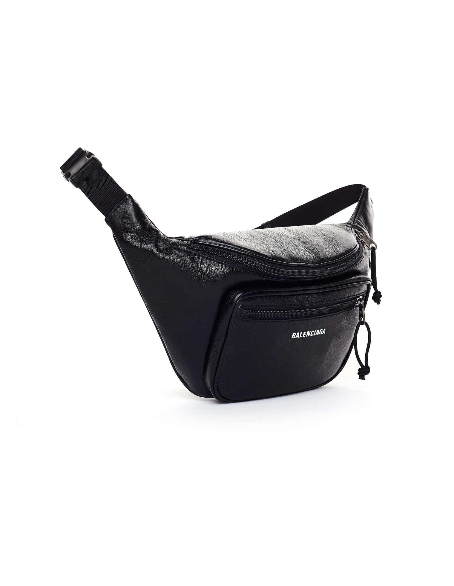 Balenciaga Black Leather Explorer Belt Pack