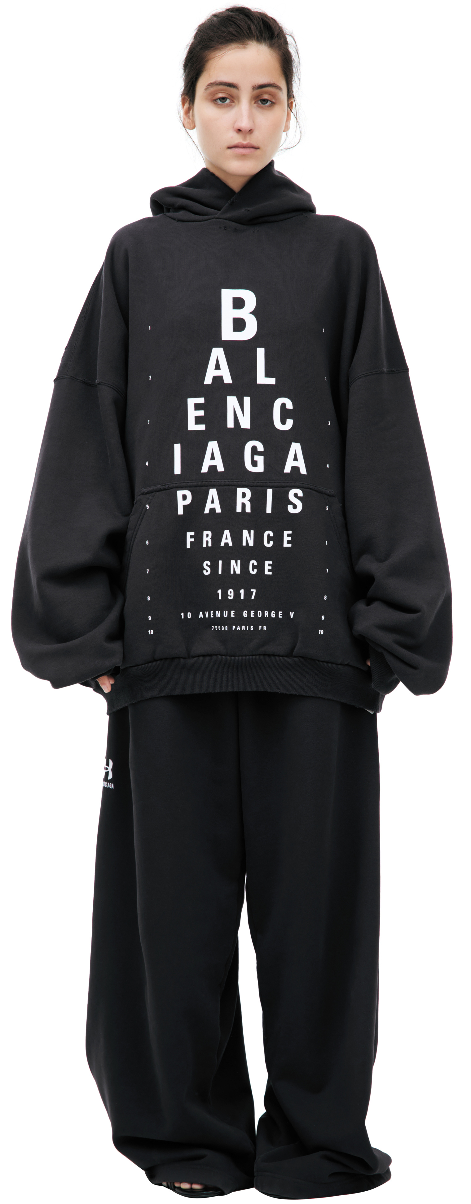 Balenciaga Dark grey logo hoodie