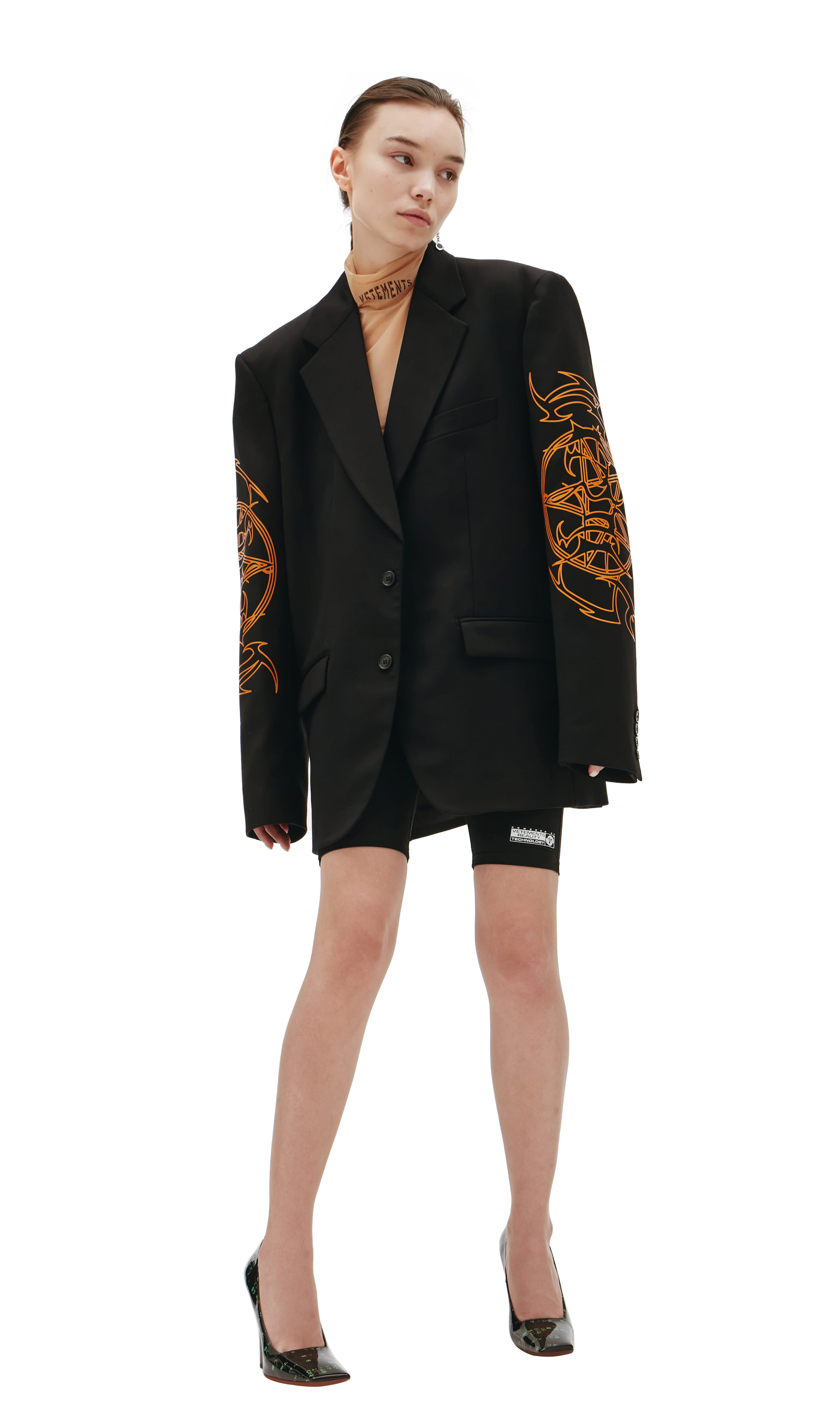 VETEMENTS Trible-print oversized blazer