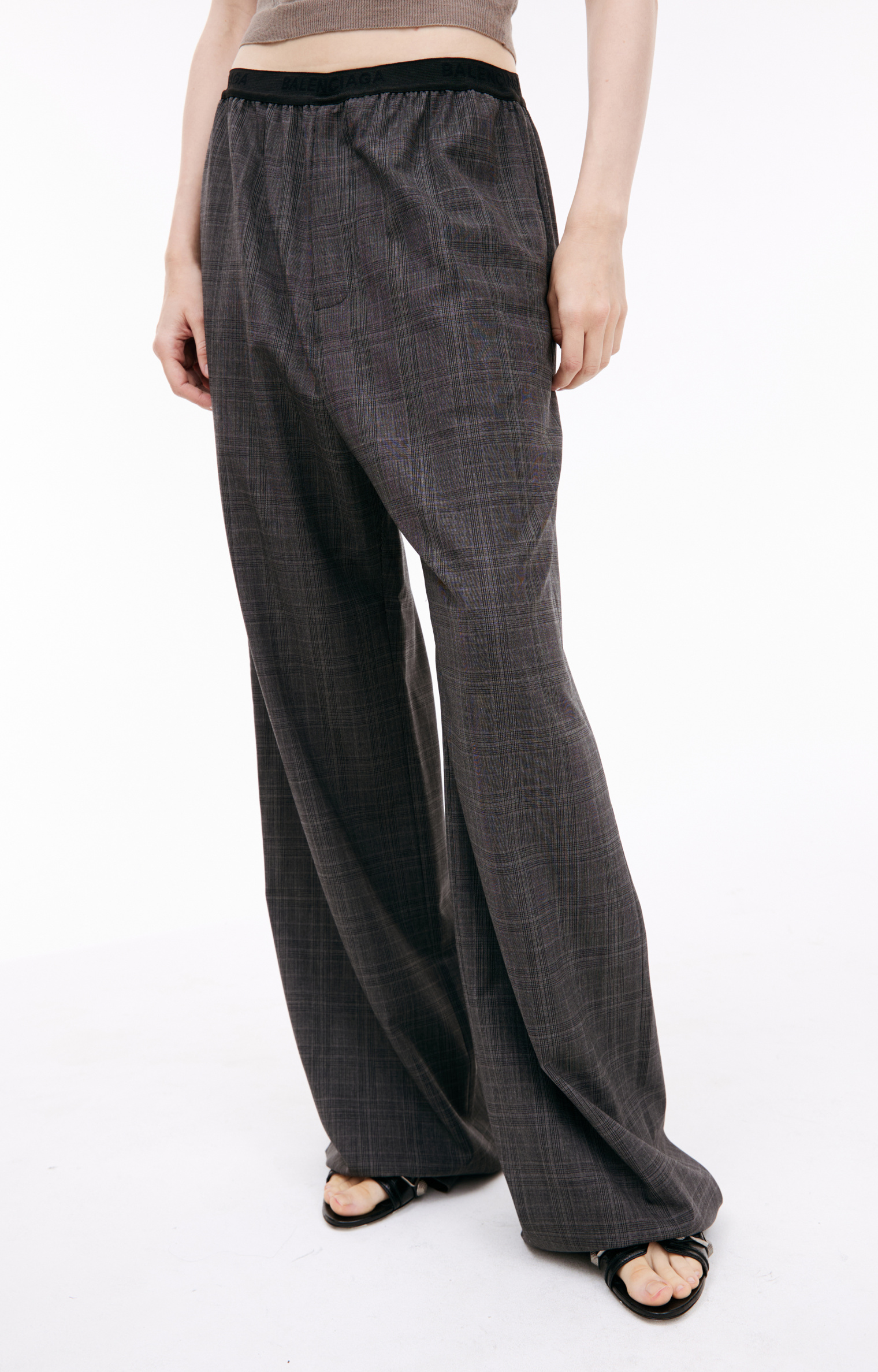 Balenciaga Wool plaid trousers