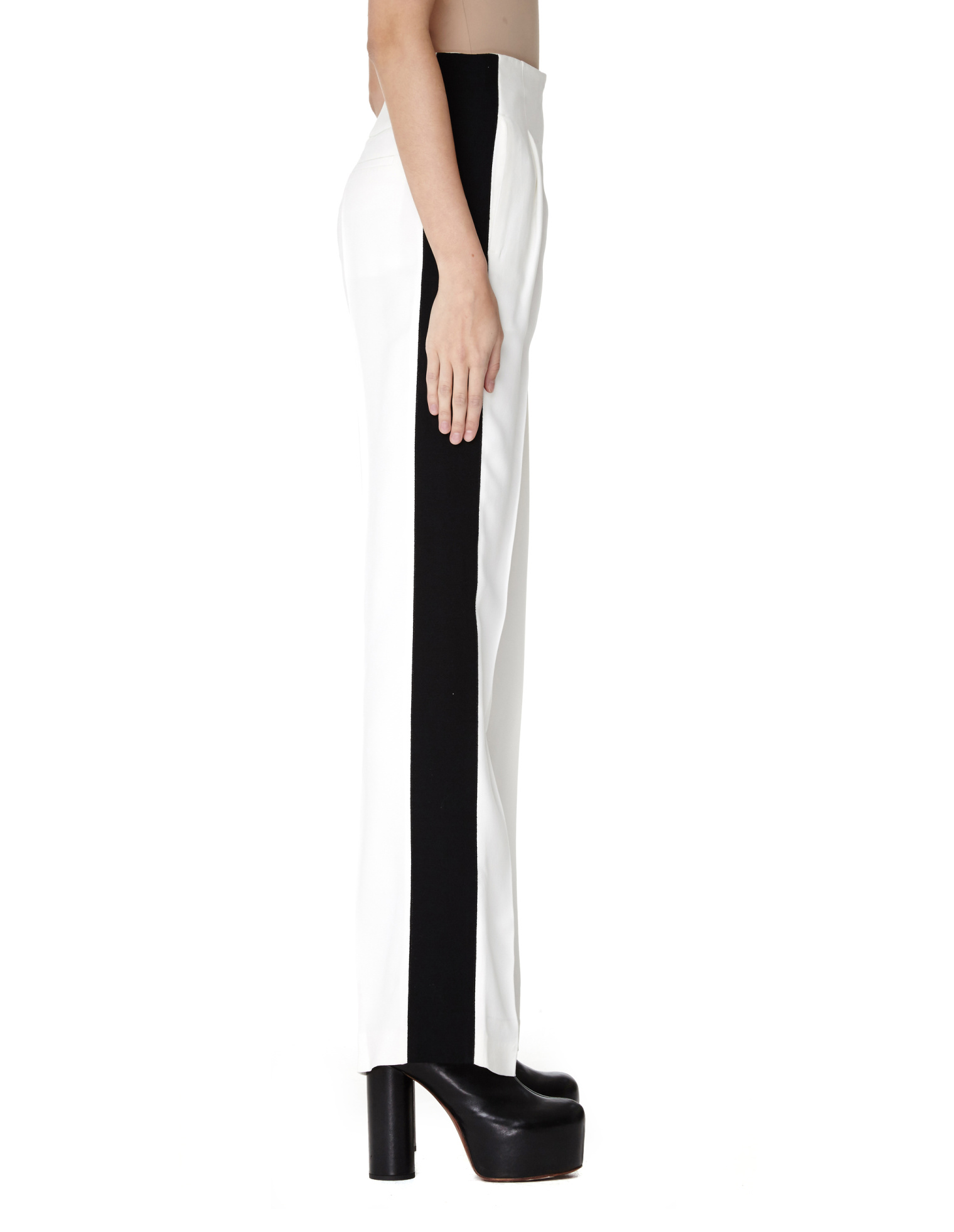 Haider Ackermann Wide-leg Striped White Pants