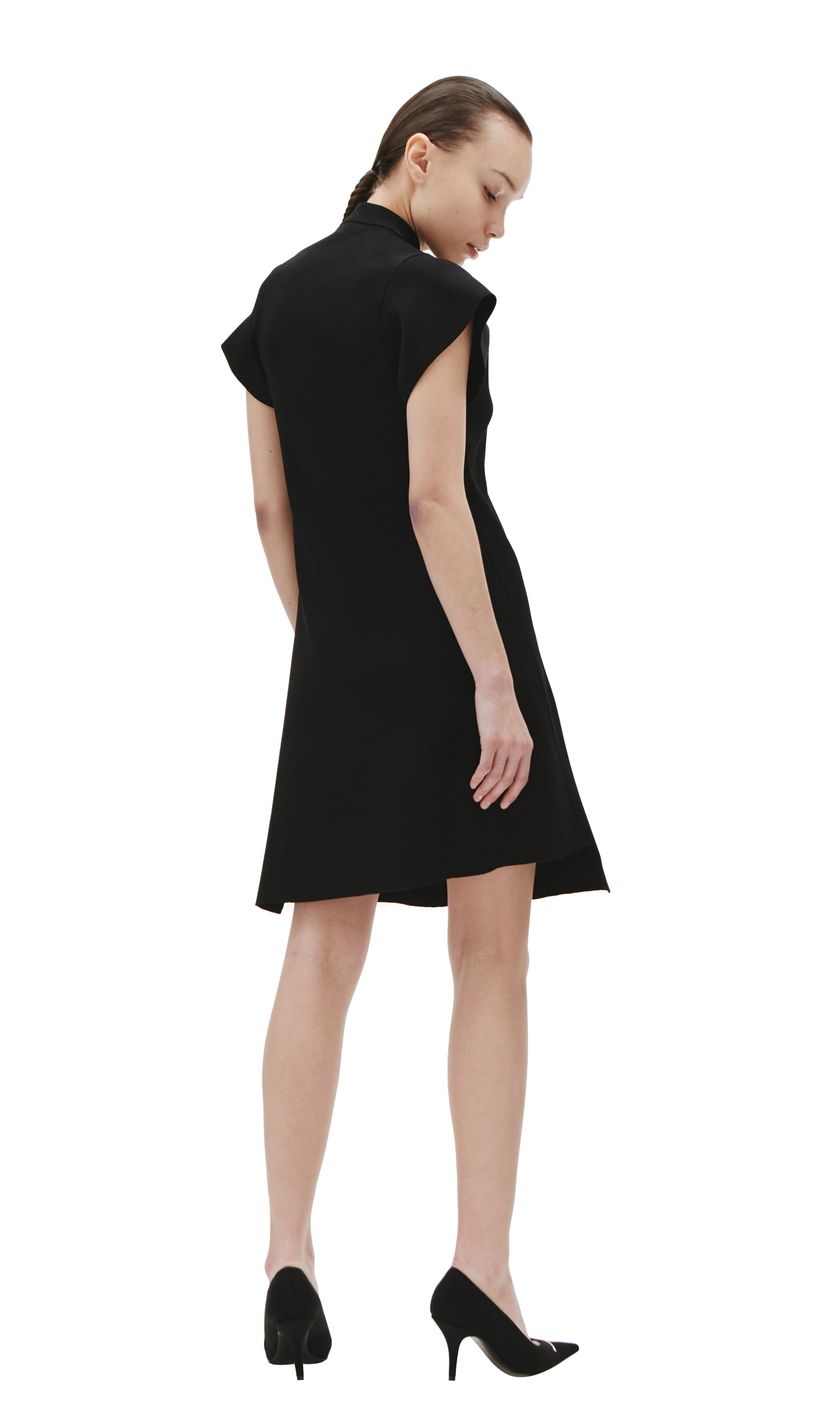Balenciaga Эластичное платье-мини с контрастным логотипом