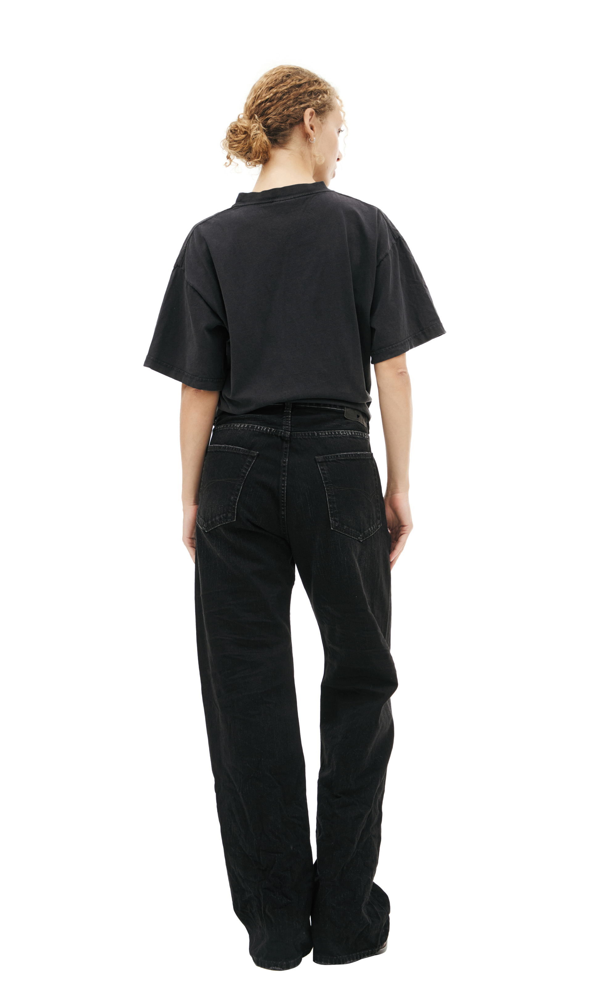 Balenciaga Wide-leg jeans with distressing